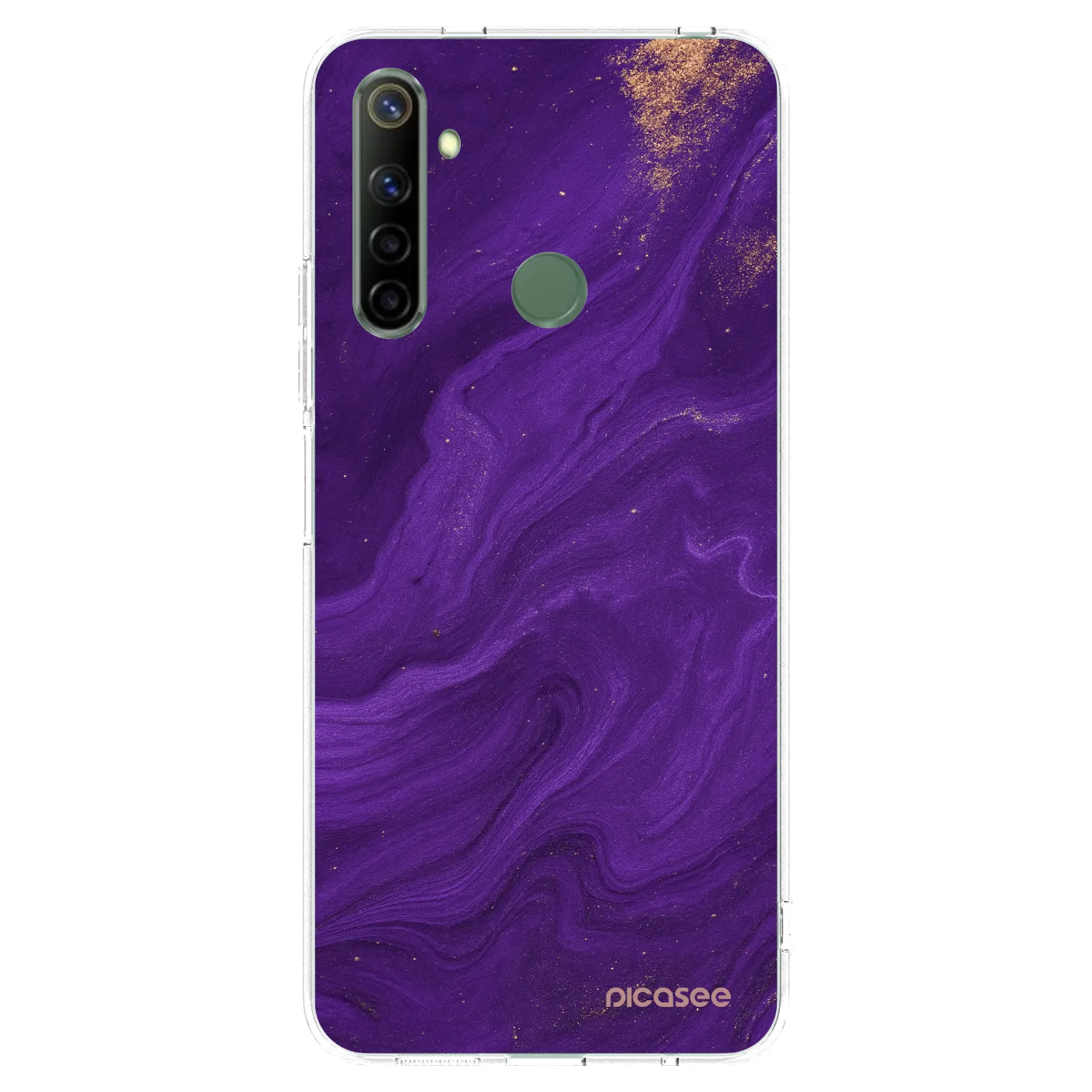 Picasee silikónový prehľadný obal pre Realme 6i - Purple