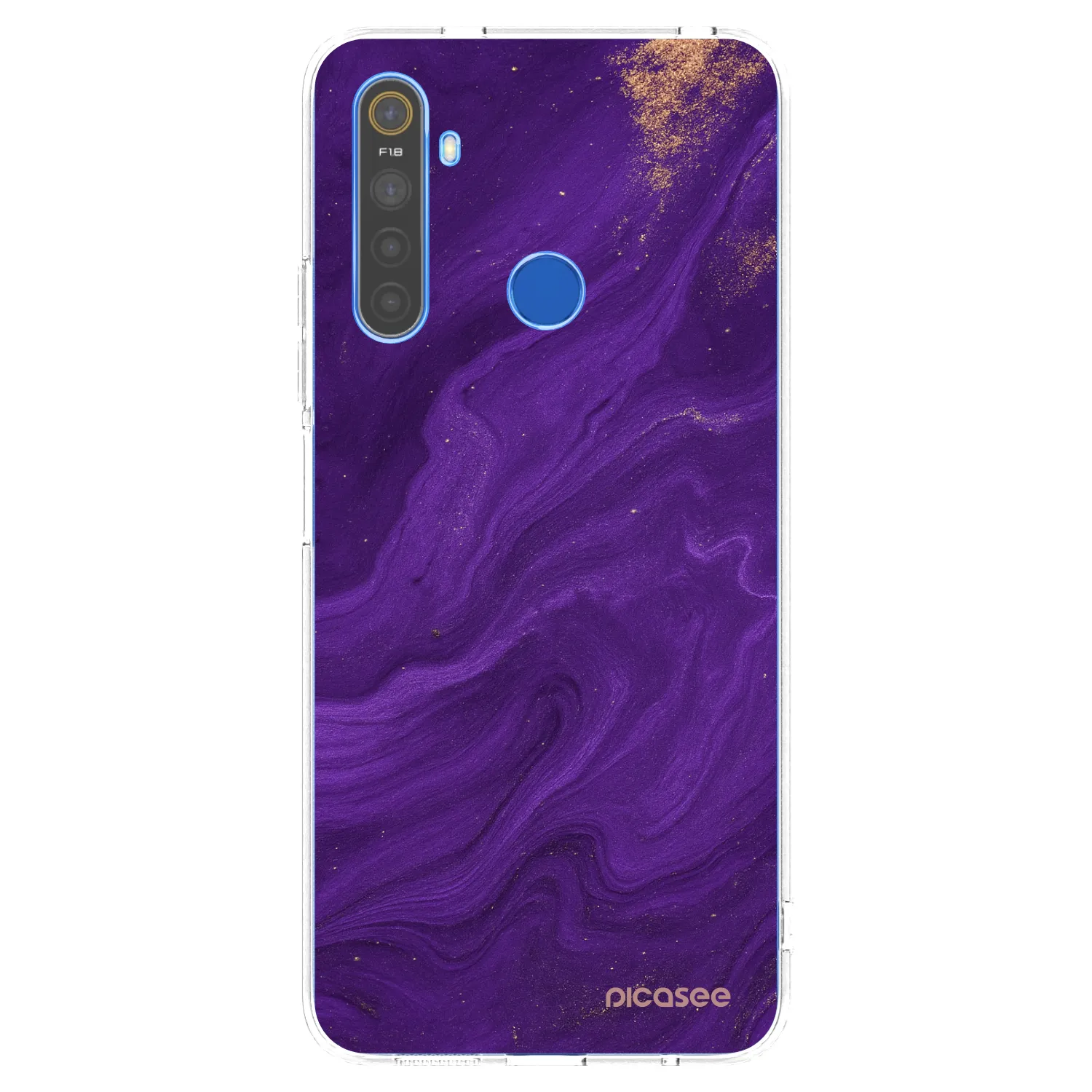 Picasee silikónový prehľadný obal pre Realme 5 - Purple