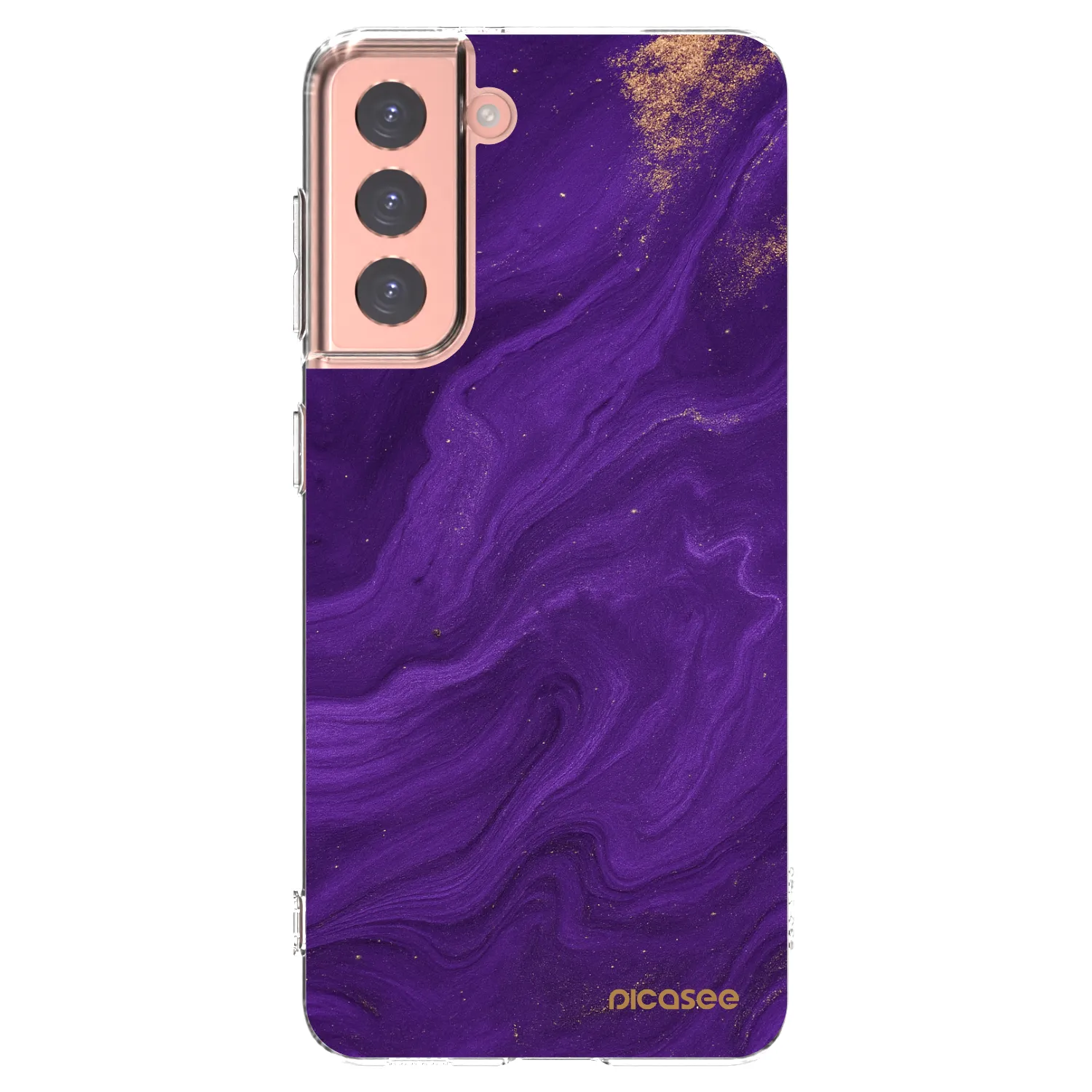 Picasee silikónový prehľadný obal pre Samsung Galaxy S21 5G G991B - Purple