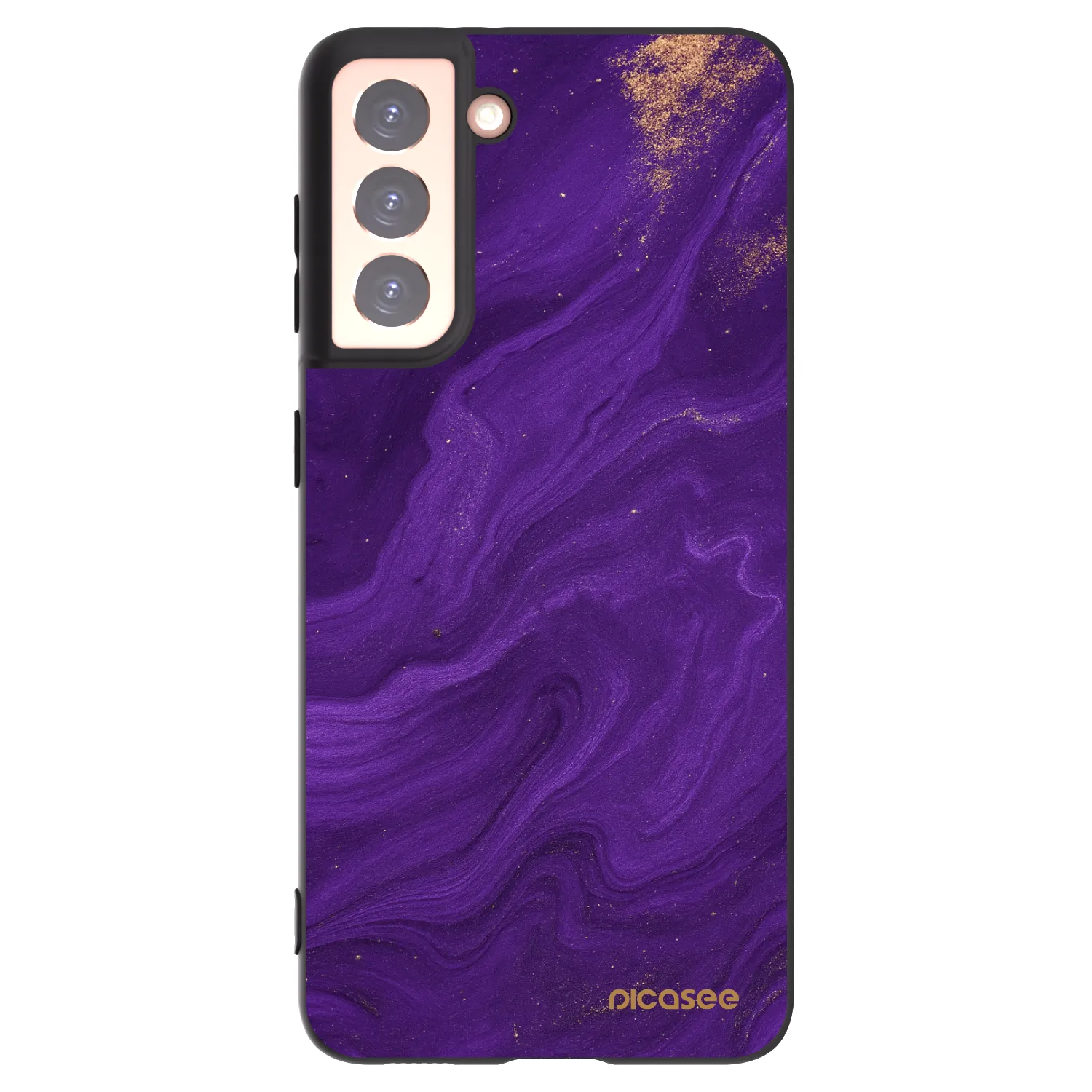 Picasee silikónový čierny obal pre Samsung Galaxy S21 5G G991B - Purple