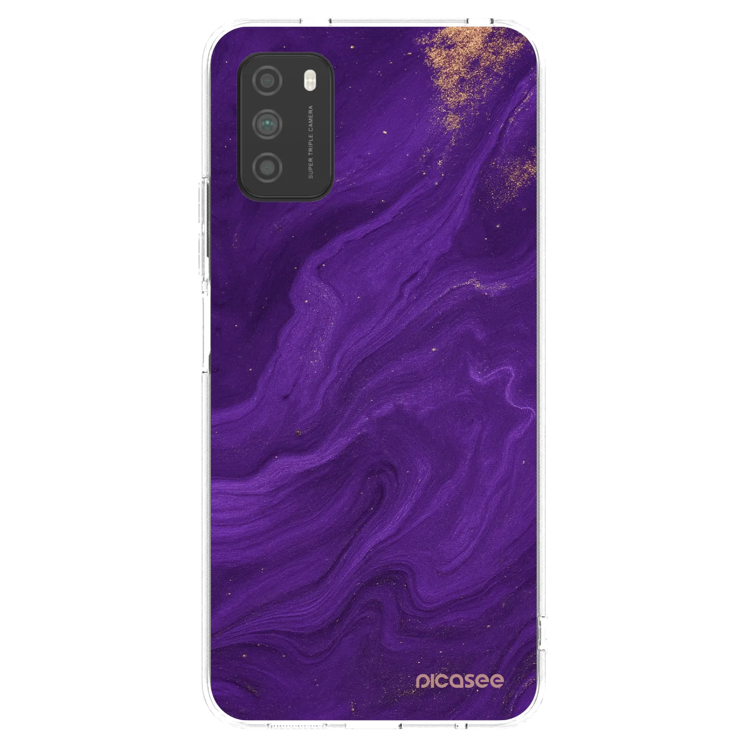 Picasee silikónový prehľadný obal pre Xiaomi Poco M3 - Purple