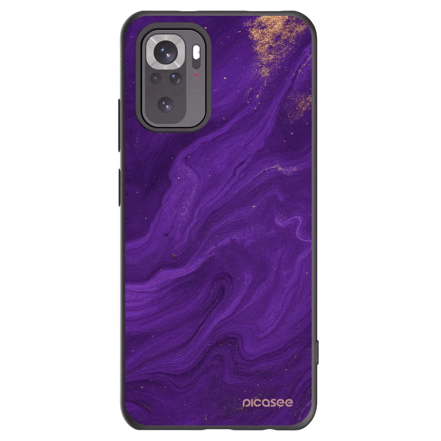 Picasee silikónový čierny obal pre Xiaomi Redmi Note 10 - Purple