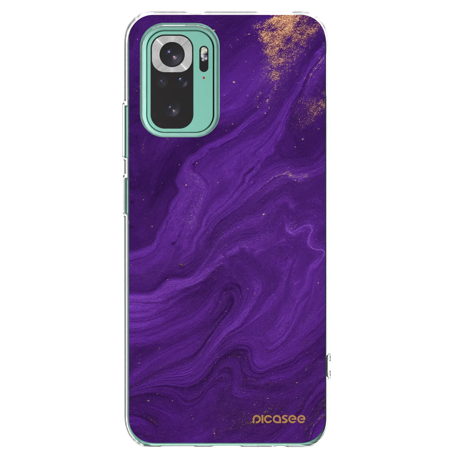 Picasee silikónový prehľadný obal pre Xiaomi Redmi Note 10 Pro - Purple