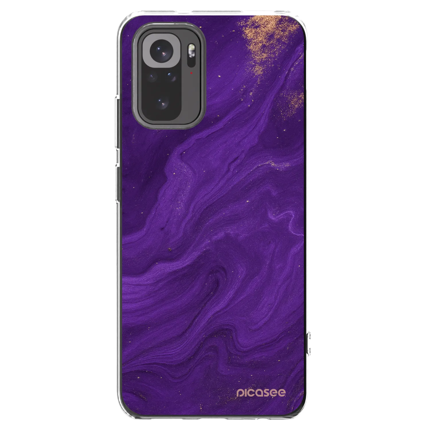 Picasee silikónový prehľadný obal pre Xiaomi Redmi Note 10S - Purple