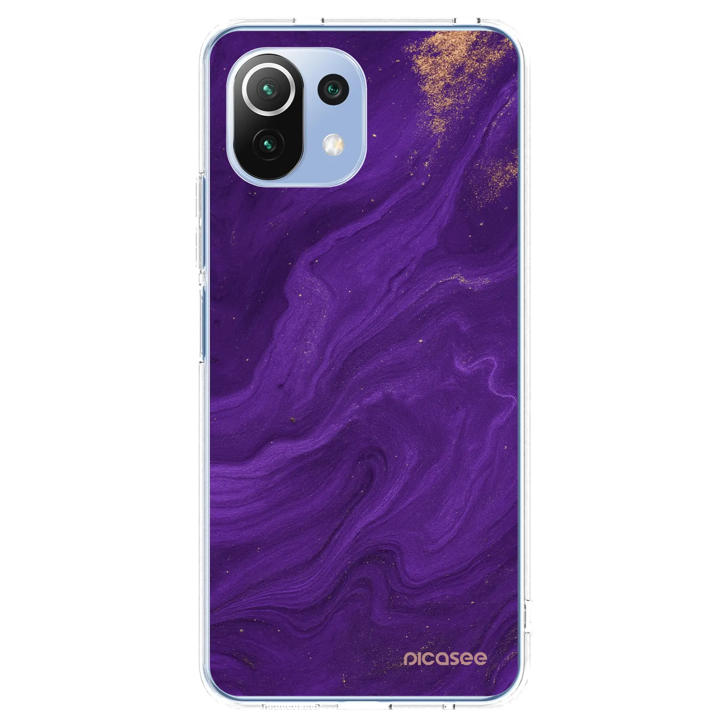 Picasee silikónový prehľadný obal pre Xiaomi Mi 11 Lite - Purple