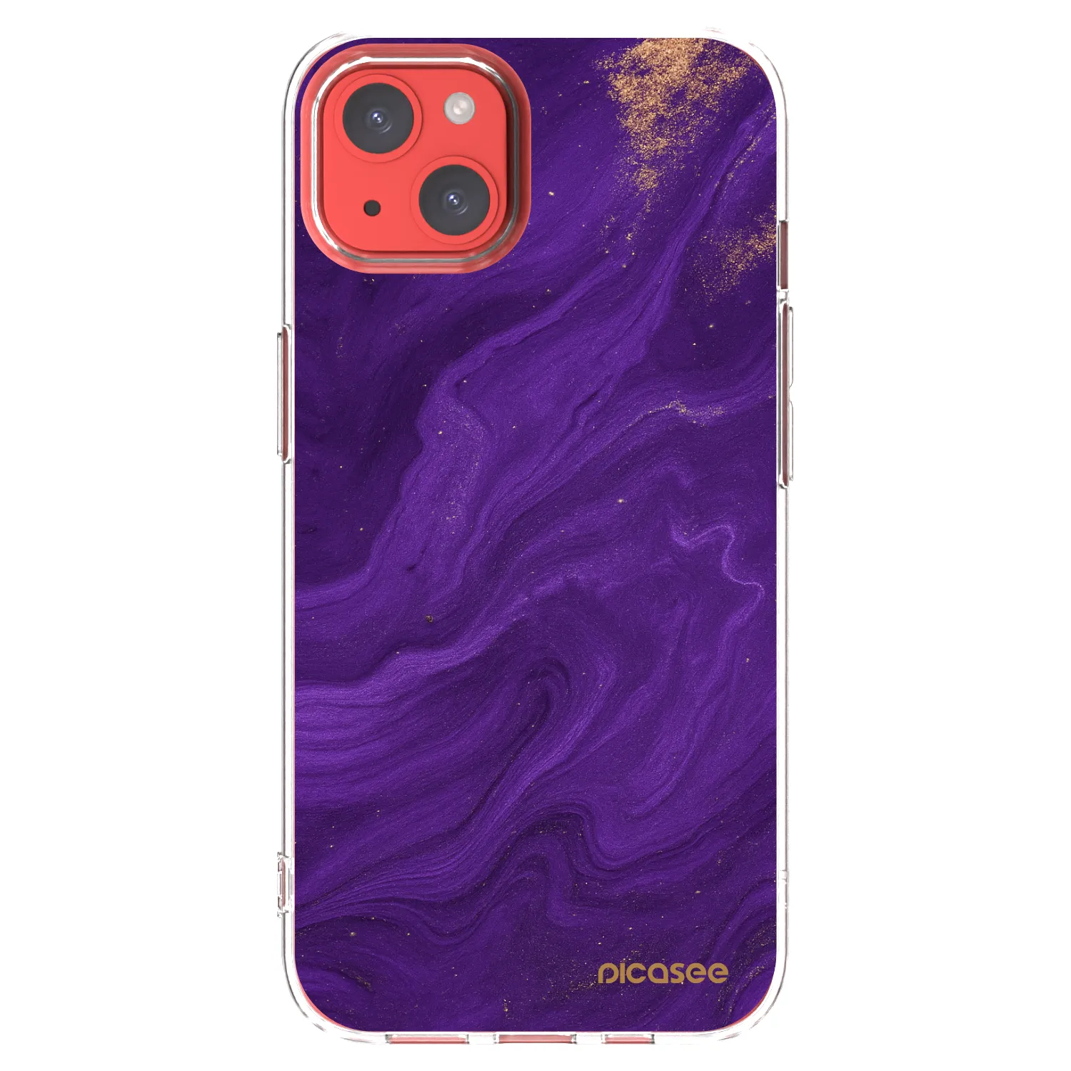 Picasee silikónový prehľadný obal pre Apple iPhone 13 - Purple