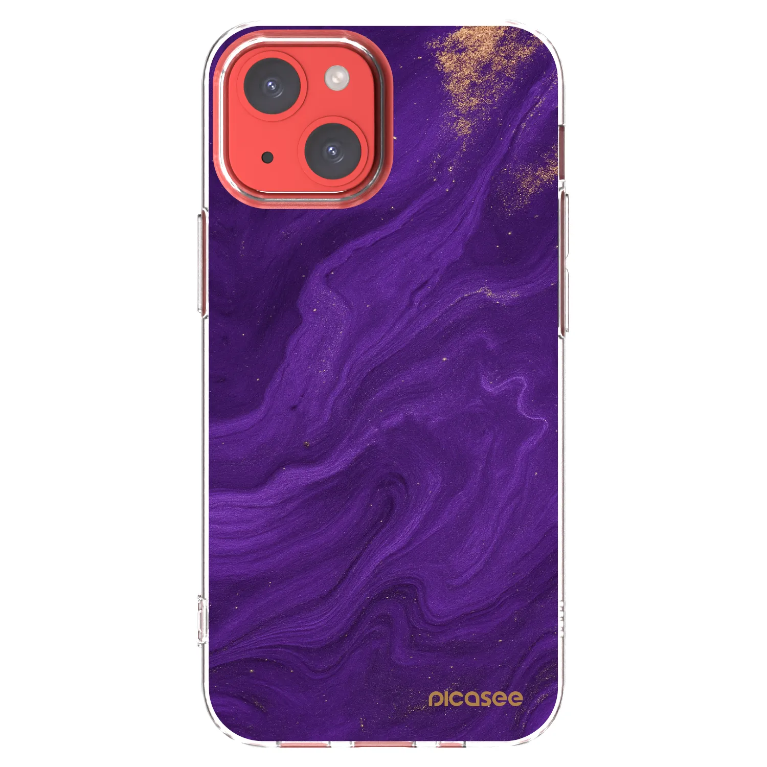 Picasee silikónový prehľadný obal pre Apple iPhone 13 mini - Purple