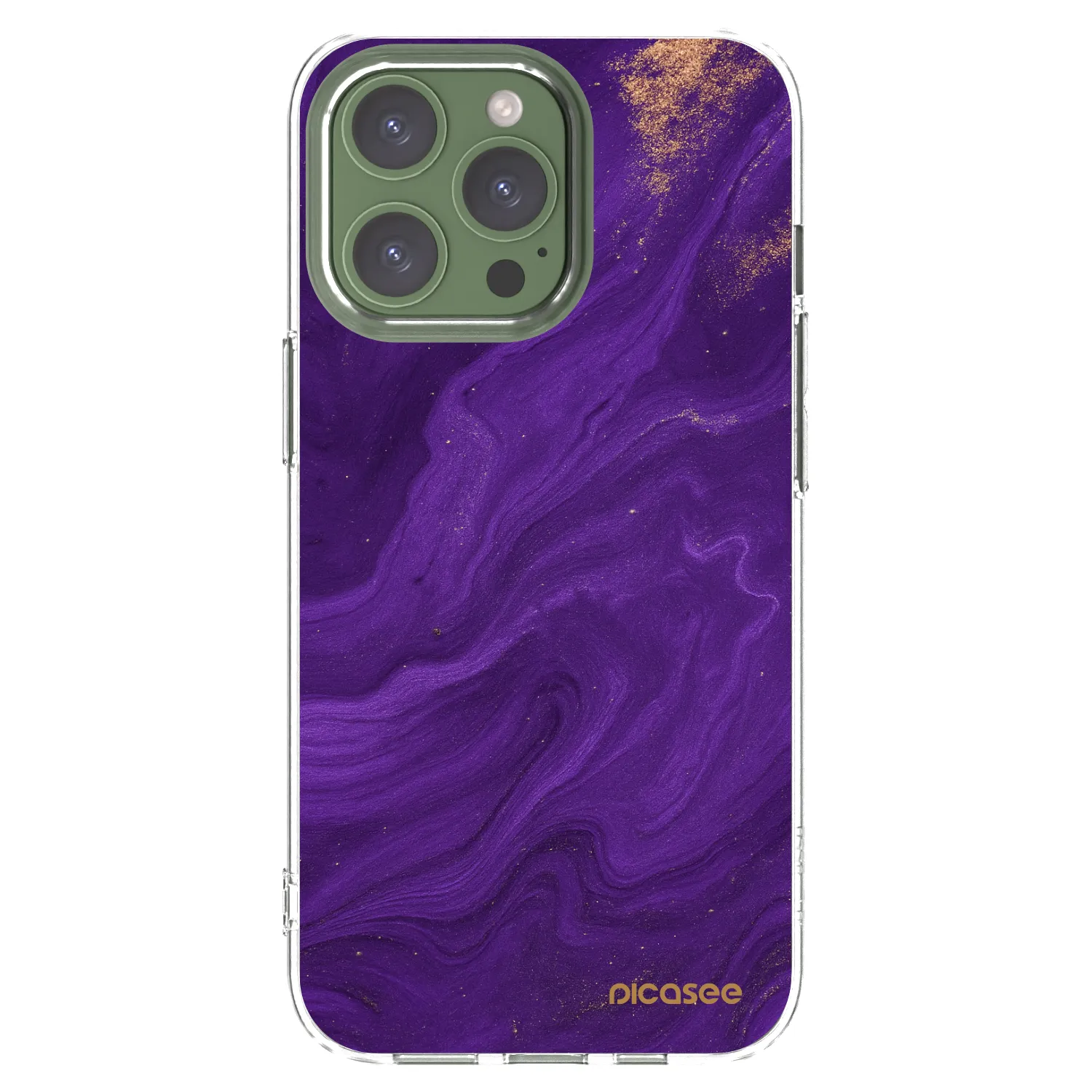Picasee silikónový prehľadný obal pre Apple iPhone 13 Pro - Purple