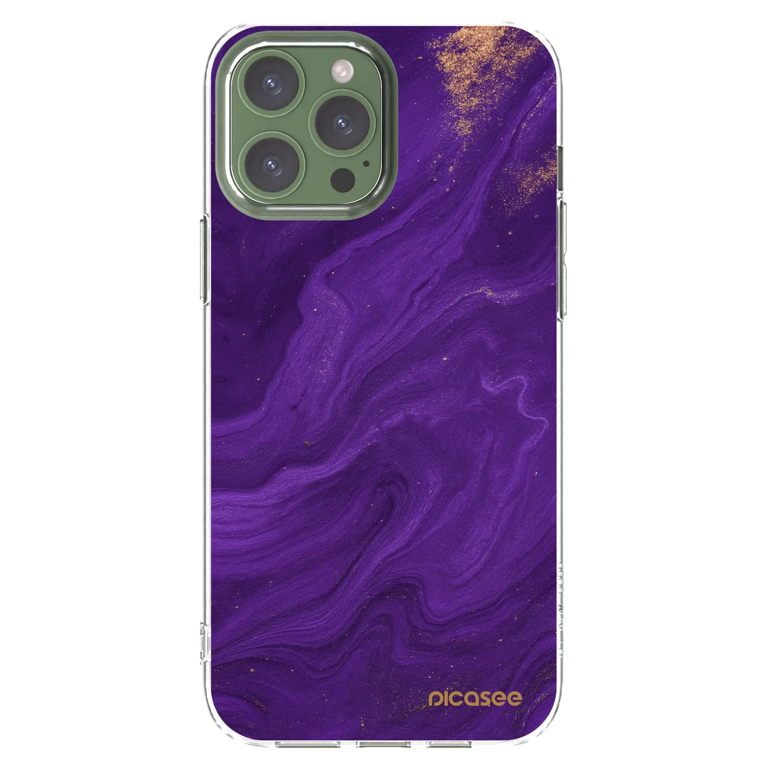 Picasee silikónový prehľadný obal pre Apple iPhone 13 Pro Max - Purple