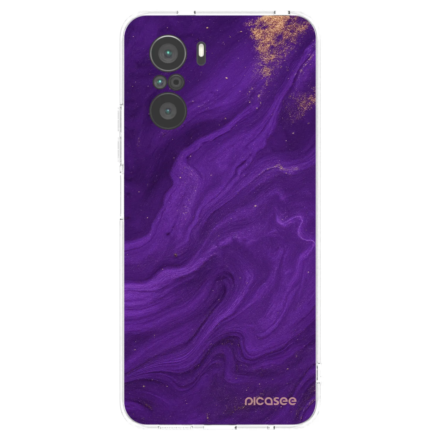 Picasee silikónový prehľadný obal pre Xiaomi Poco F3 - Purple
