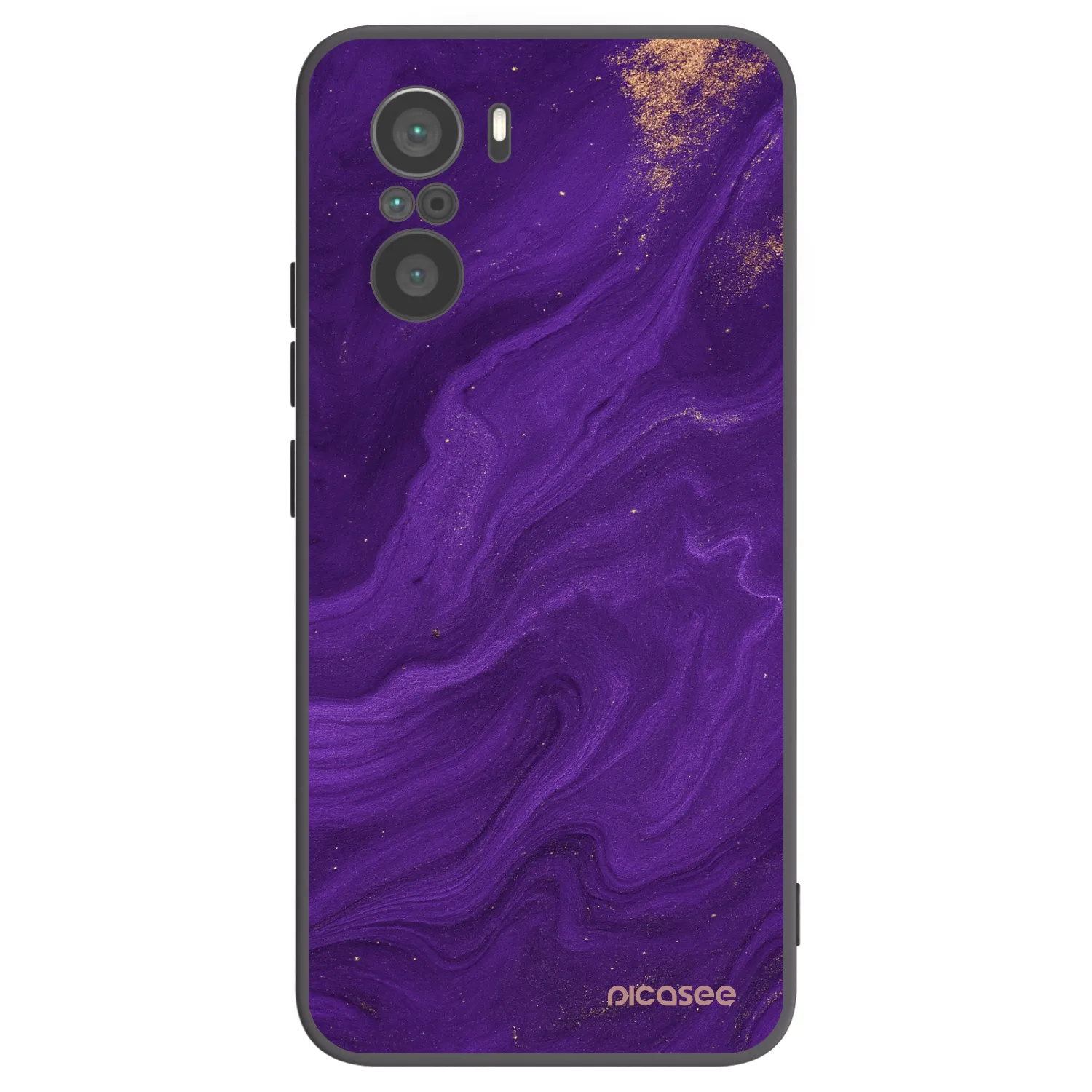 Picasee silikónový čierny obal pre Xiaomi Poco F3 - Purple