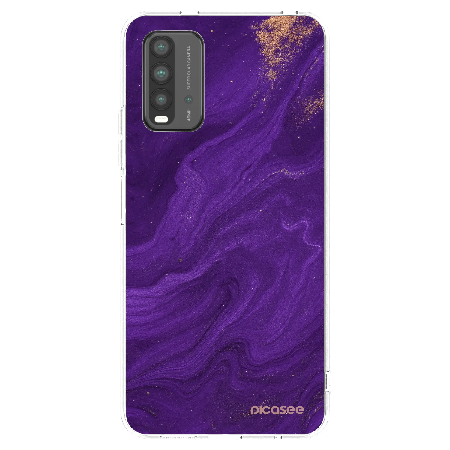 Picasee silikónový prehľadný obal pre Xiaomi Redmi 9T - Purple