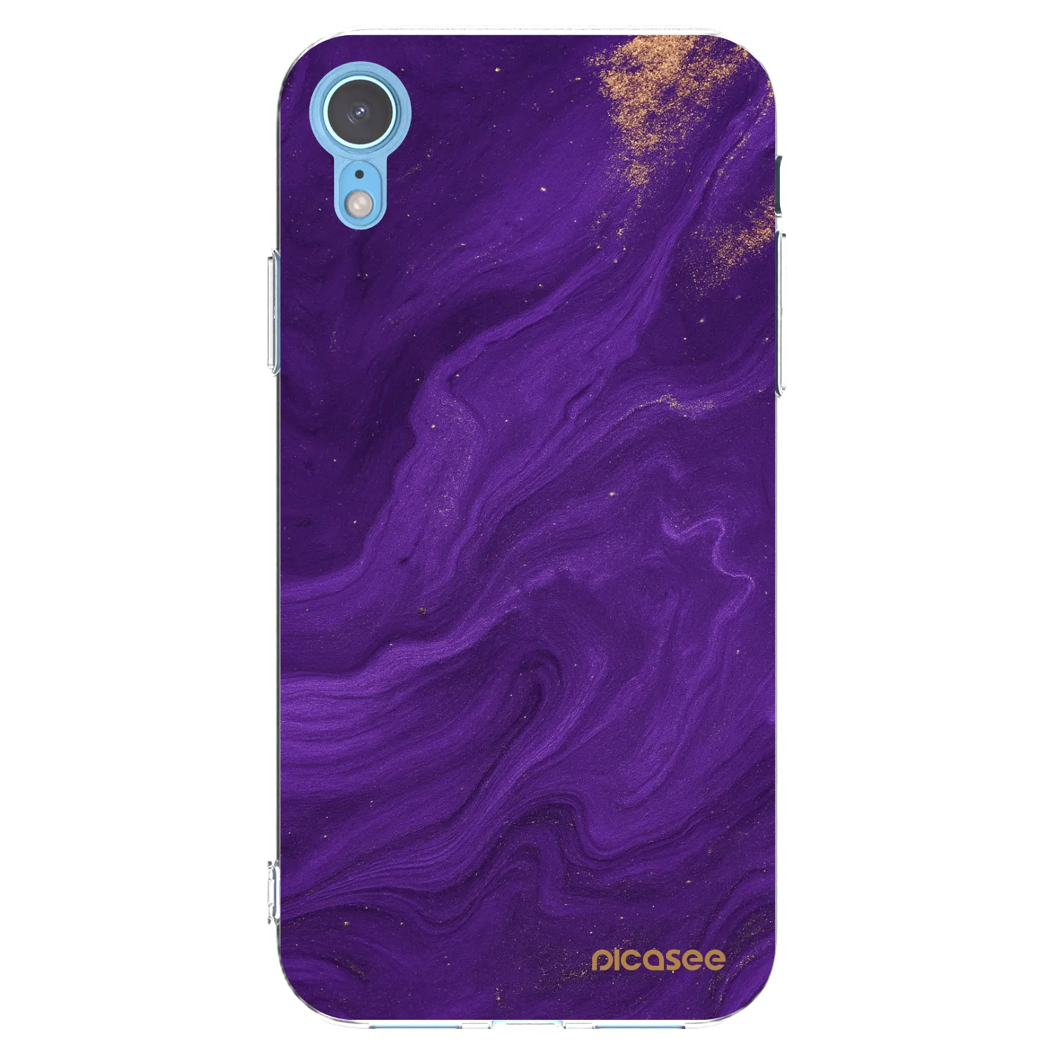Picasee silikónový prehľadný obal pre Apple iPhone XR - Purple