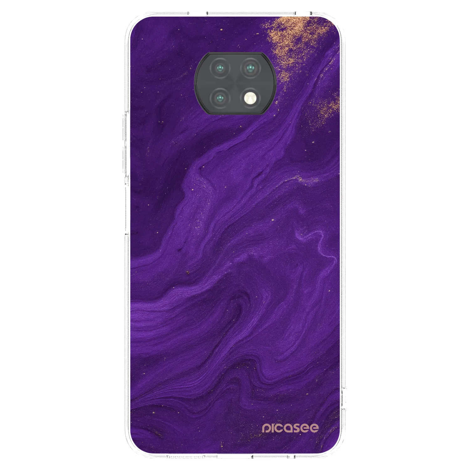 Silikónový prehľadný obal pre Xiaomi Redmi Note 9T - Purple