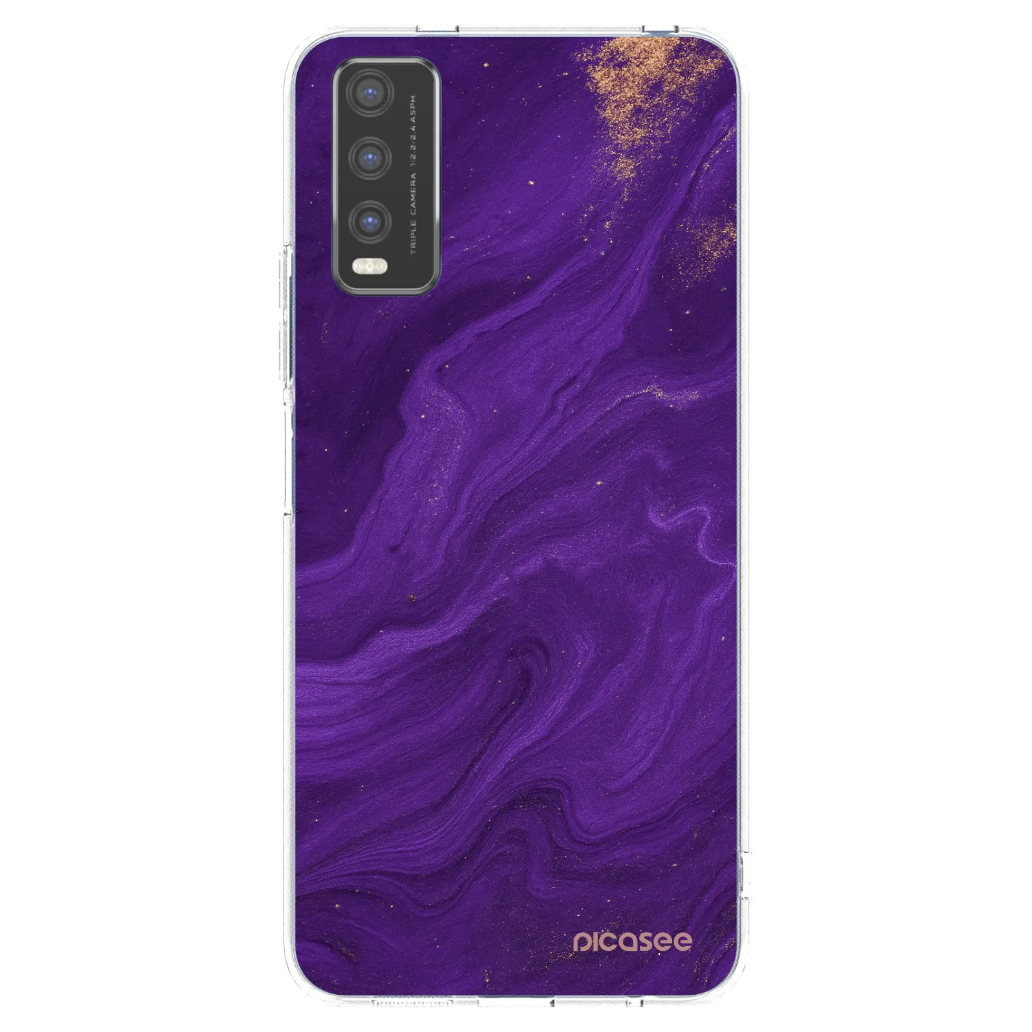 Picasee silikónový prehľadný obal pre Vivo Y20s - Purple