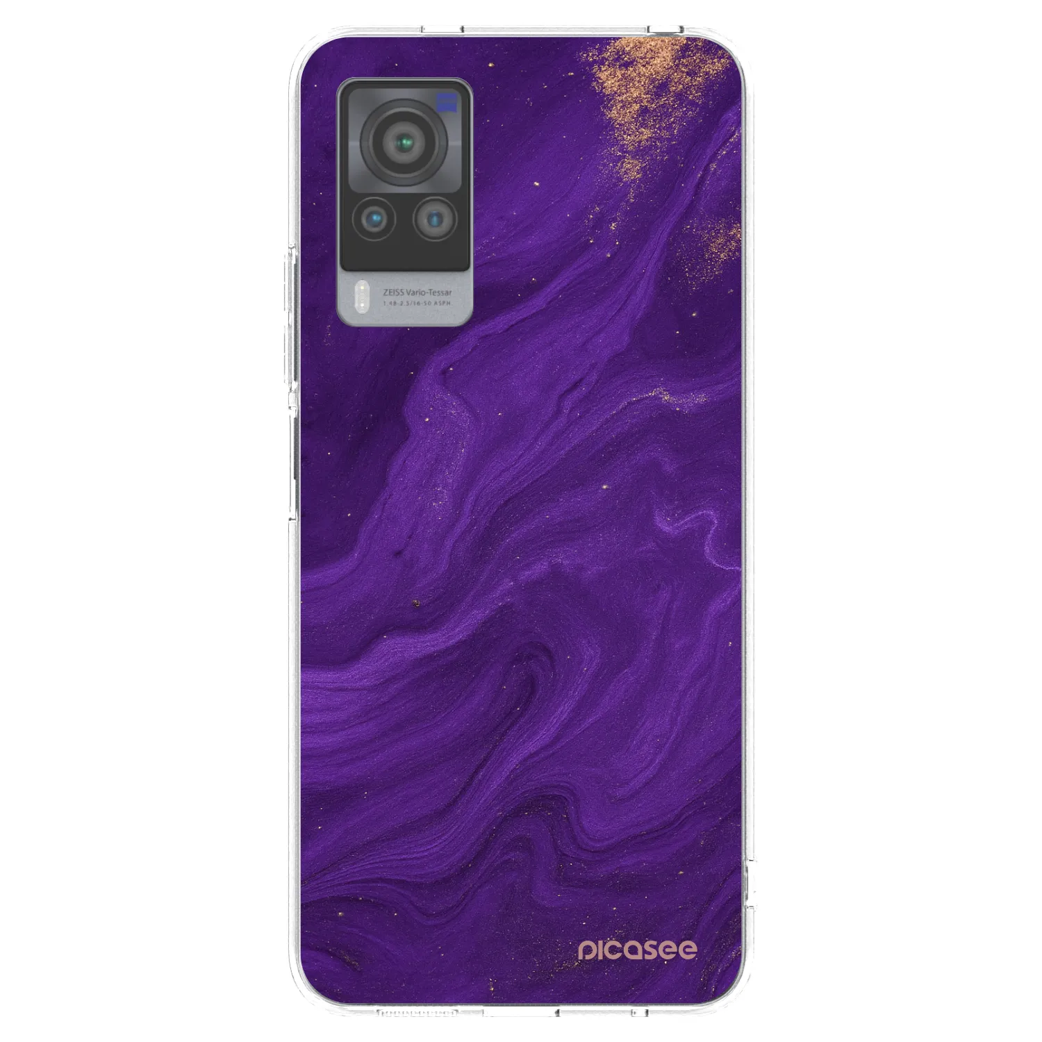 Picasee silikónový prehľadný obal pre Vivo X60 Pro 5G - Purple