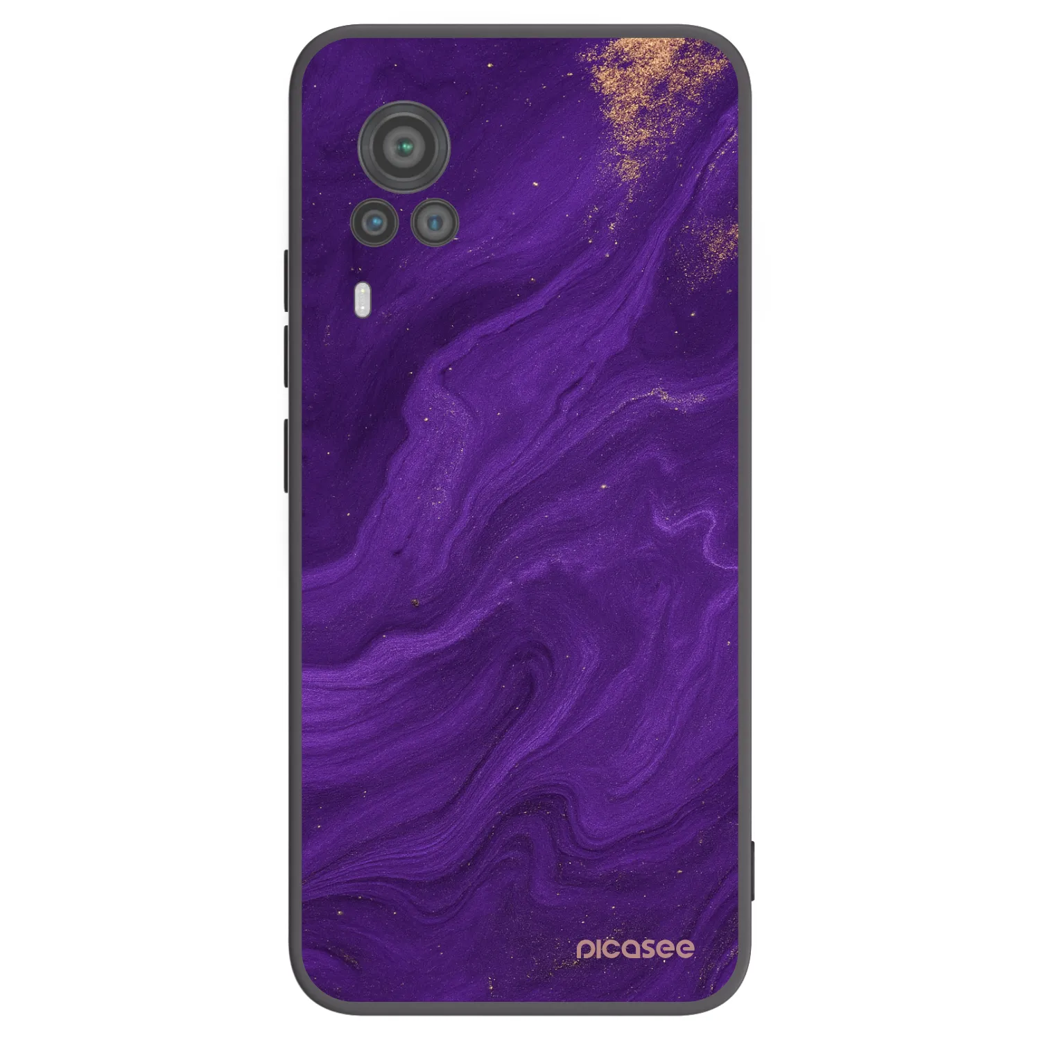 Picasee silikónový čierny obal pre Vivo X60 Pro 5G - Purple
