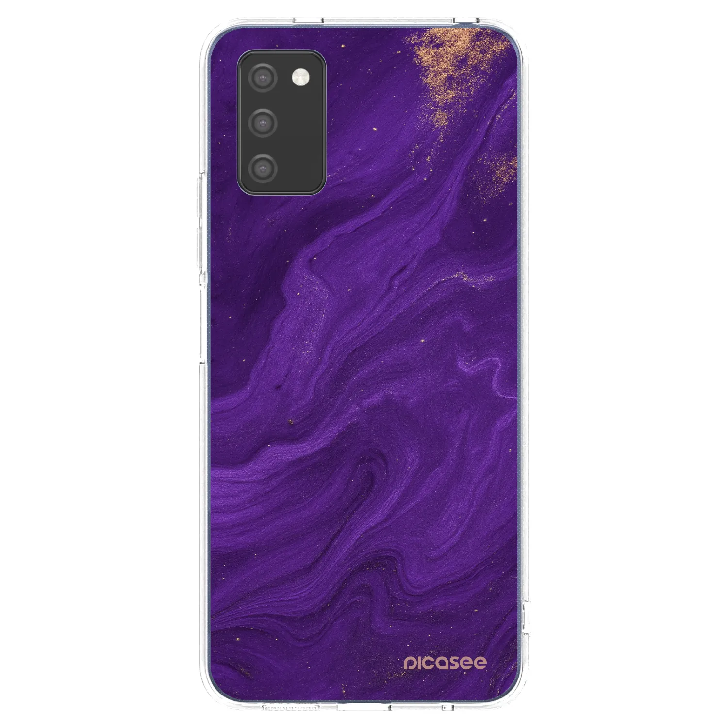 Picasee silikónový prehľadný obal pre Samsung Galaxy A03s A037G - Purple