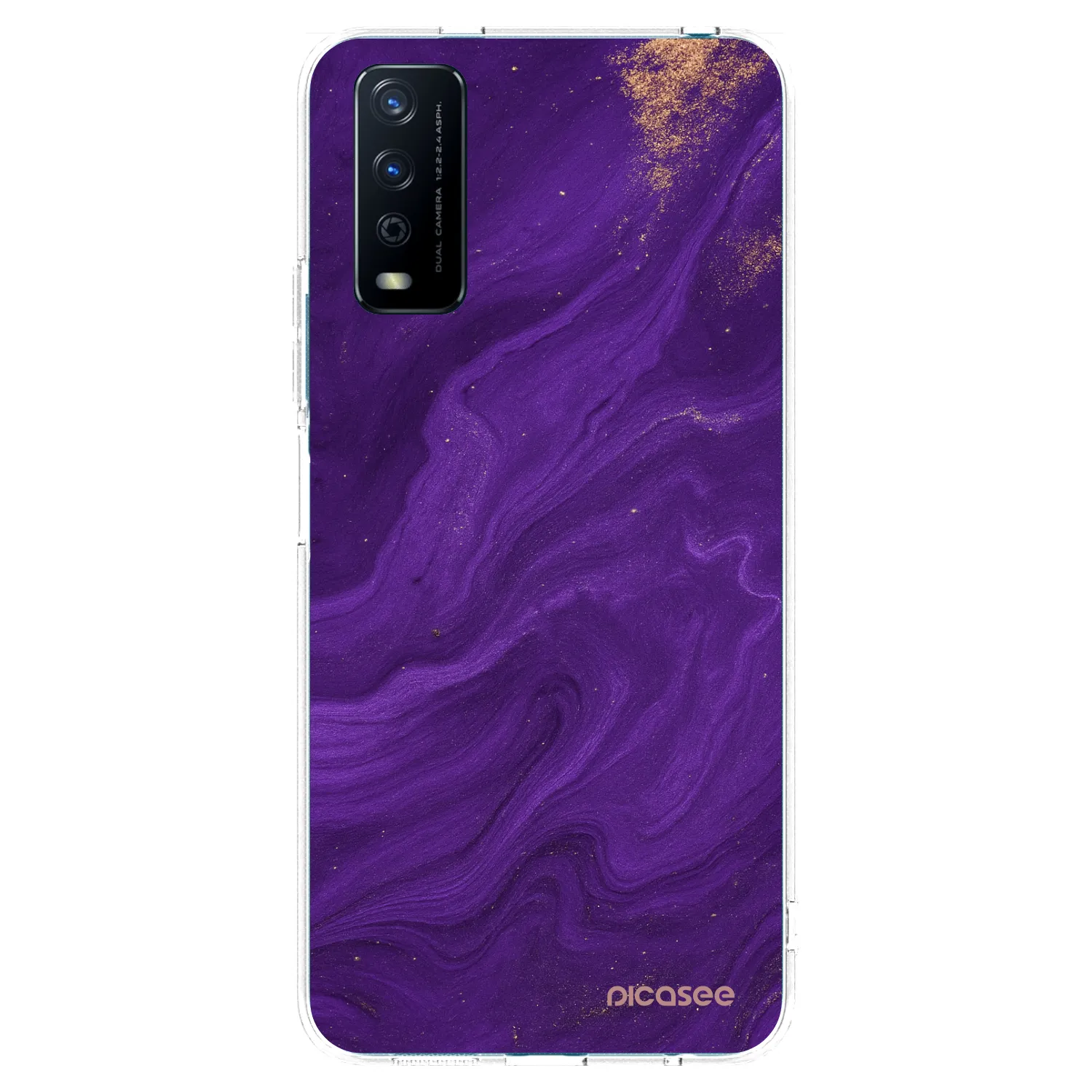 Picasee silikónový prehľadný obal pre Vivo Y11s - Purple