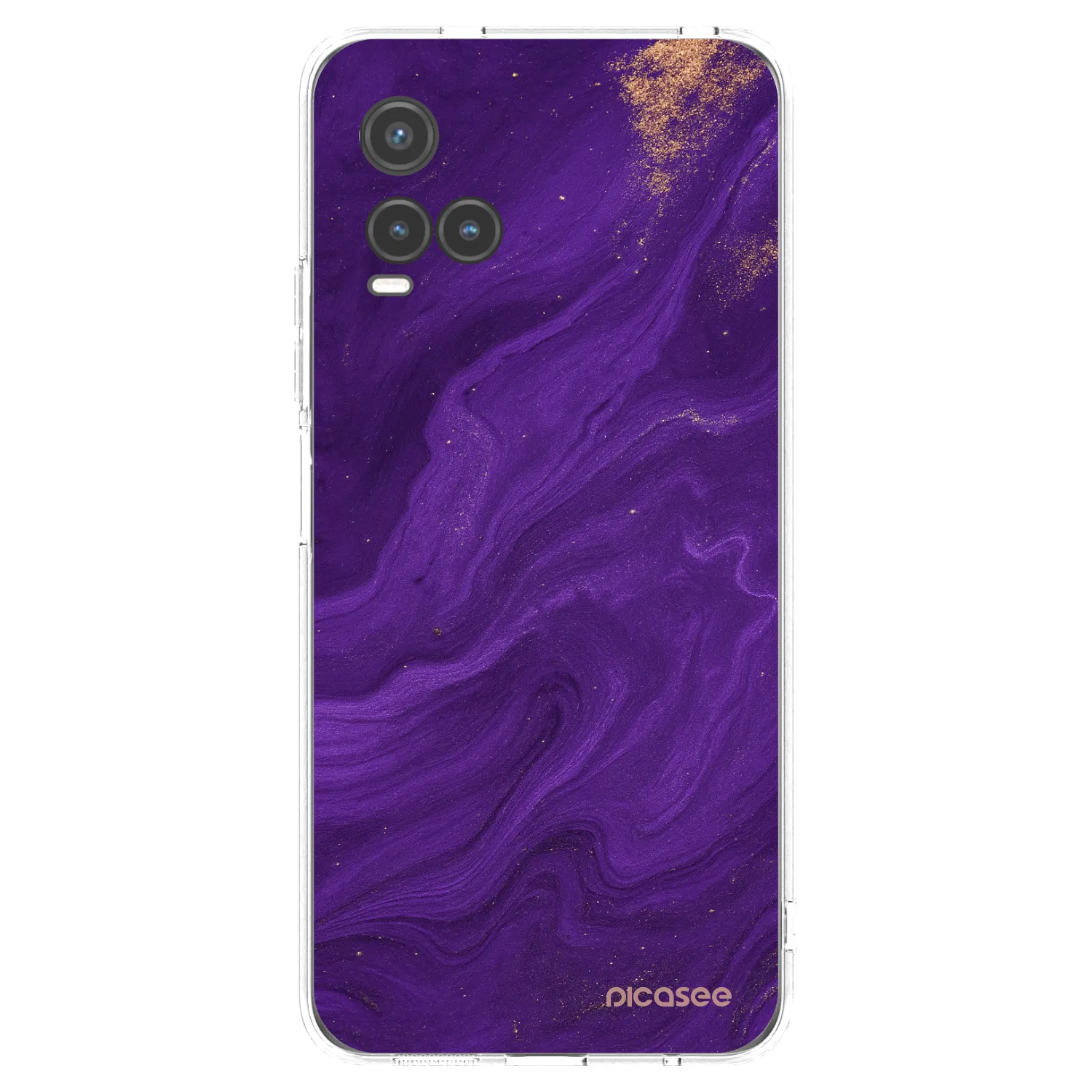 Picasee silikónový prehľadný obal pre Vivo Y33s - Purple