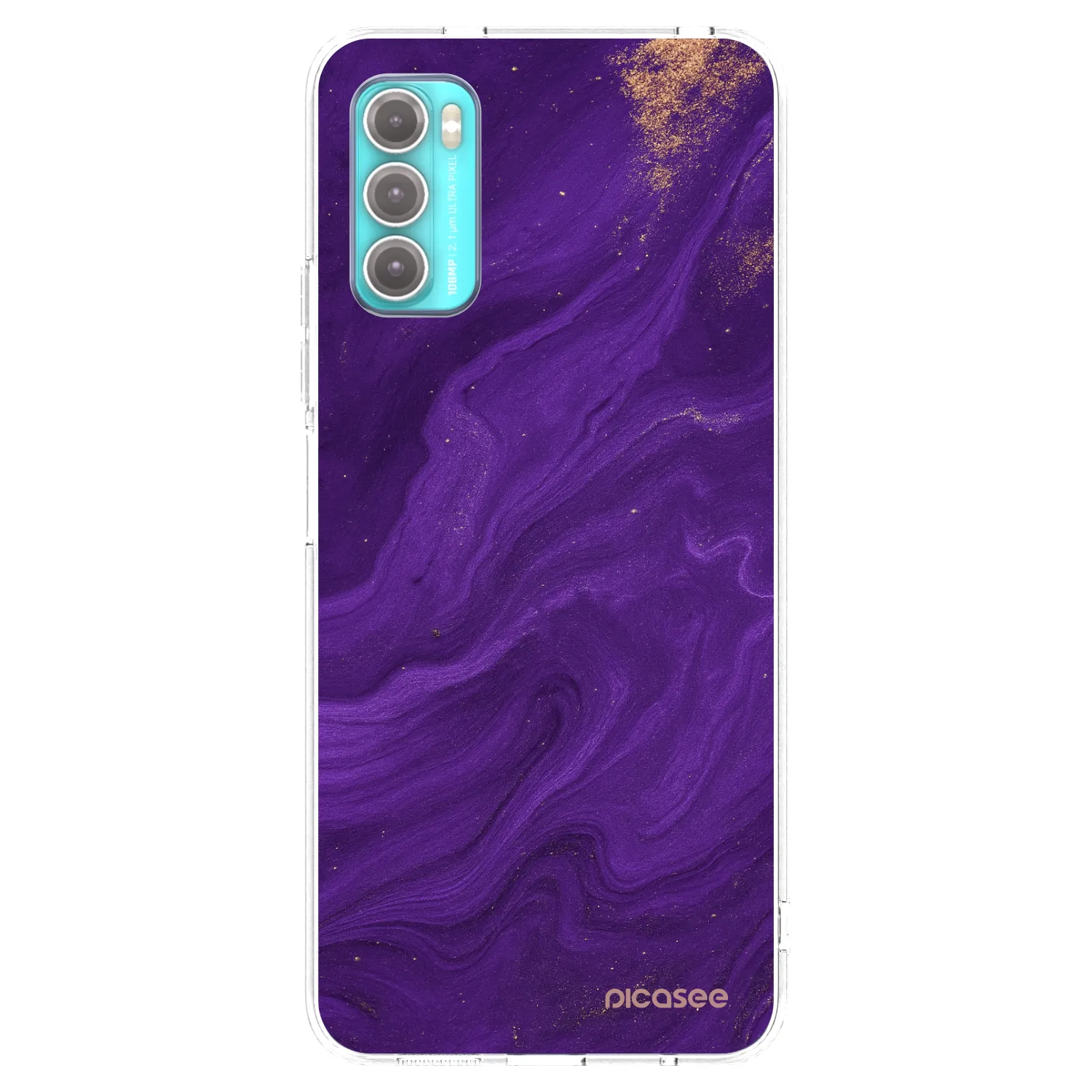 Picasee silikónový prehľadný obal pre Motorola Moto G60 - Purple