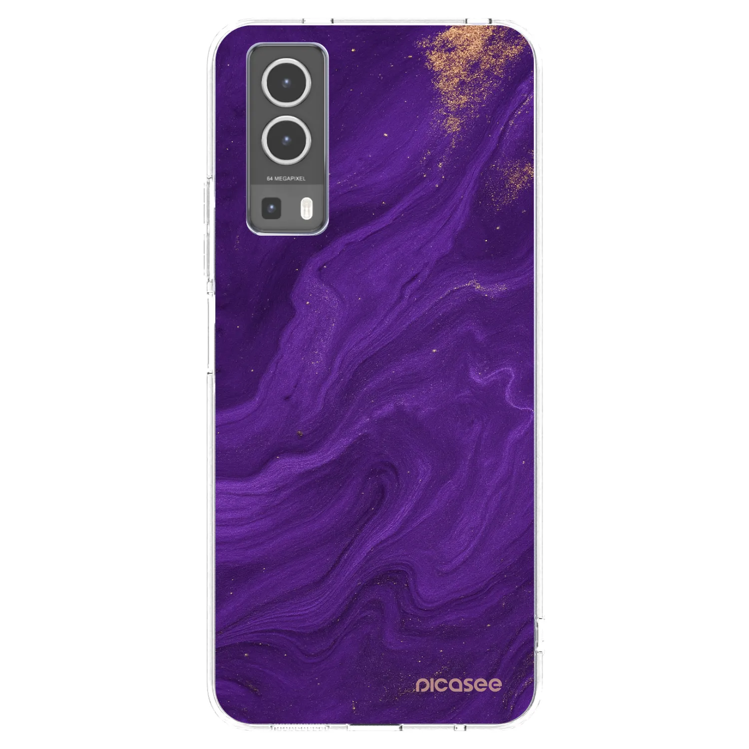 Picasee silikónový prehľadný obal pre Vivo Y72 5G - Purple