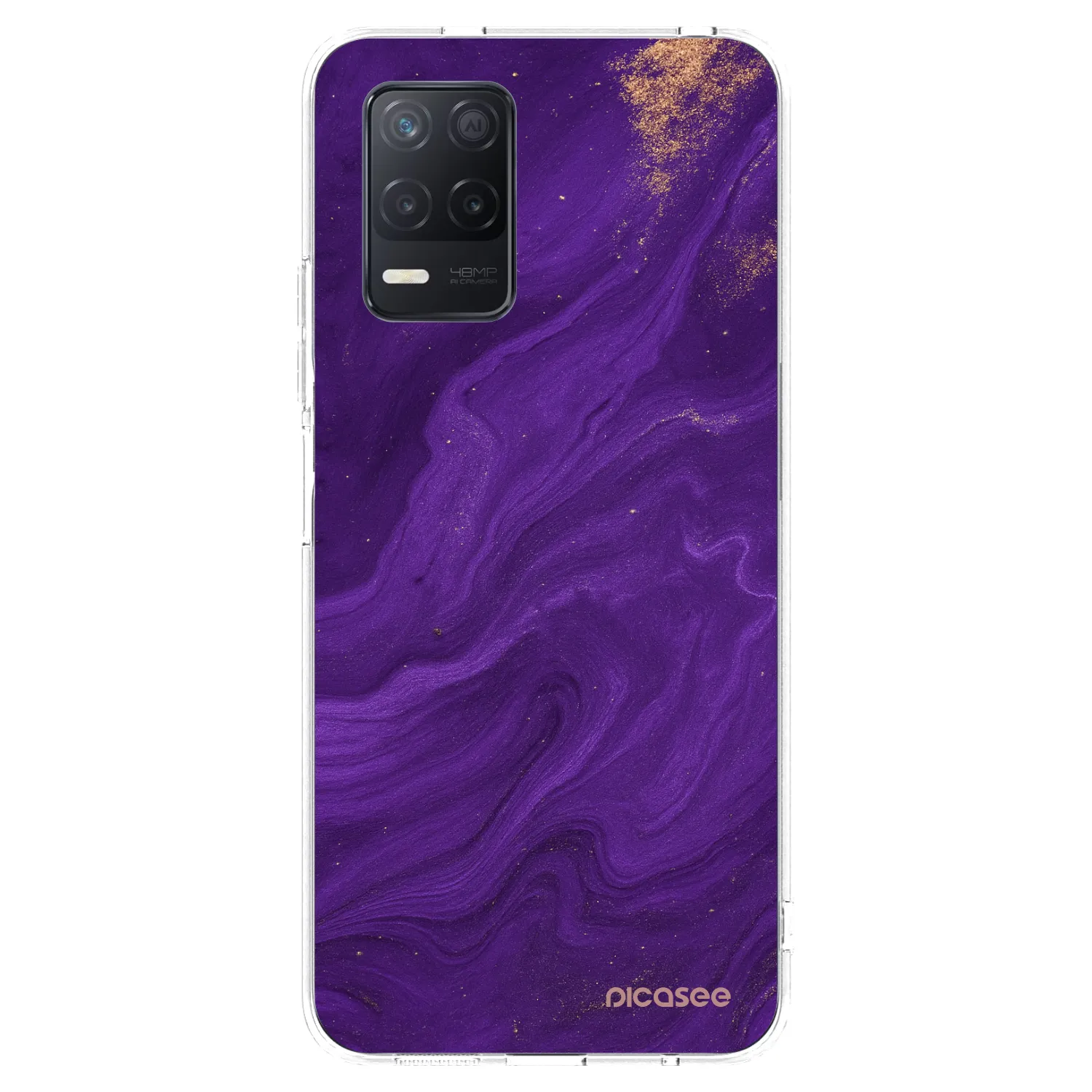 Picasee silikónový prehľadný obal pre Realme 8 5G - Purple