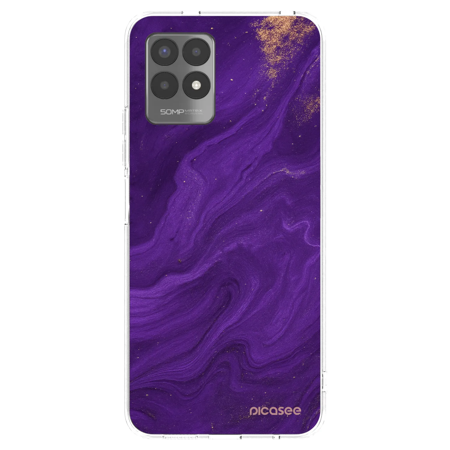 Picasee silikónový prehľadný obal pre Realme 8i - Purple