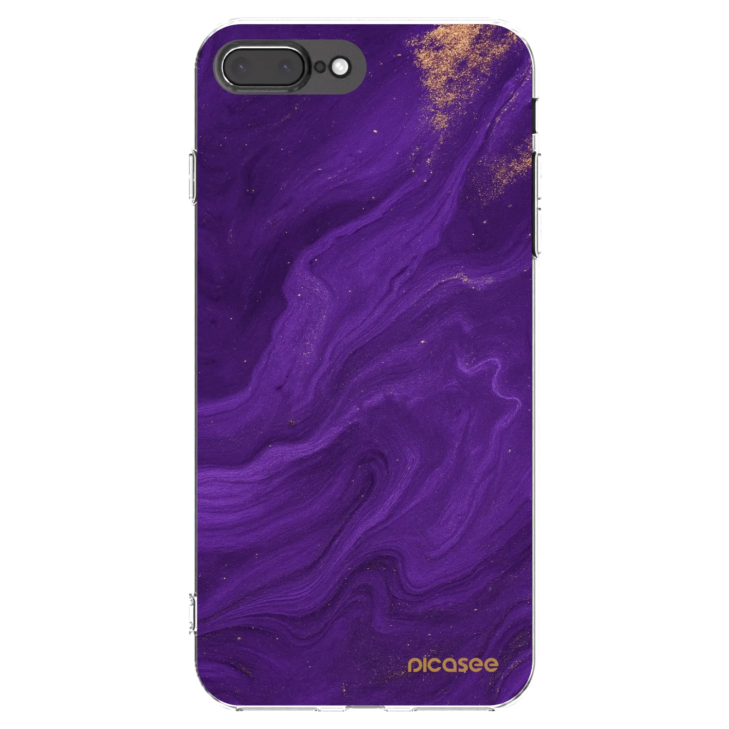 Picasee silikónový prehľadný obal pre Apple iPhone 7 Plus - Purple