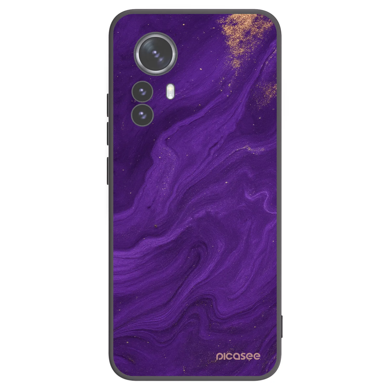 Picasee silikónový čierny obal pre Xiaomi 12 Pro - Purple