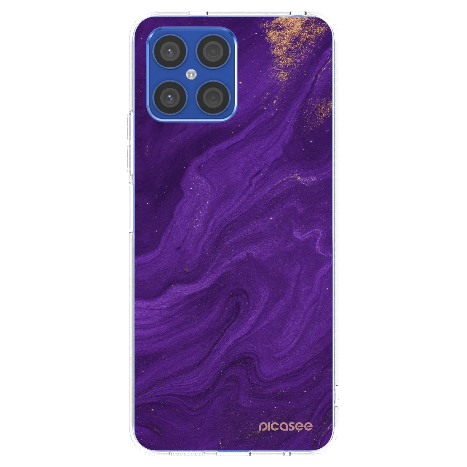 Picasee silikónový prehľadný obal pre Honor X8 4G - Purple