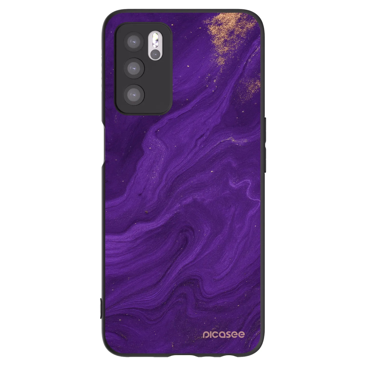 Picasee silikónový čierny obal pre OPPO A16s - Purple
