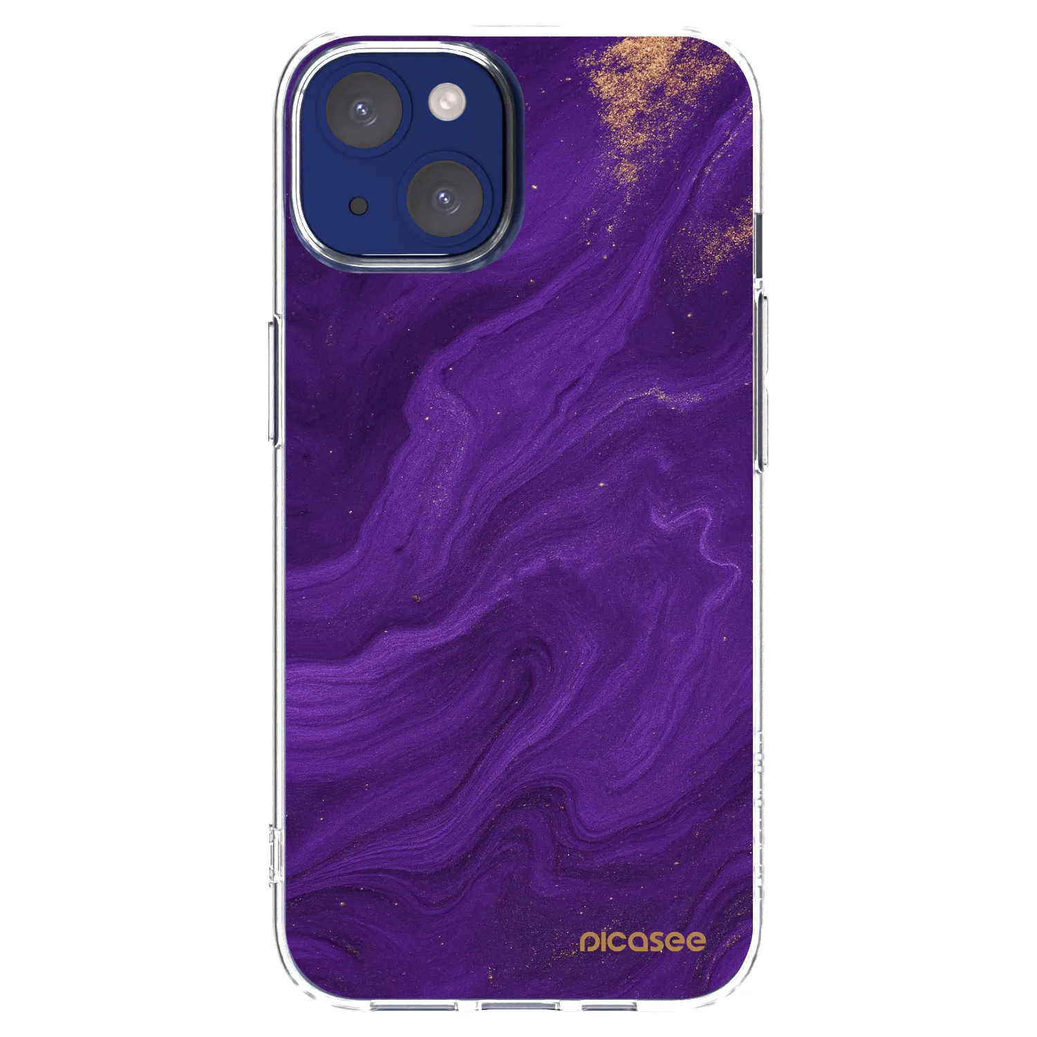 Picasee silikónový prehľadný obal pre Apple iPhone 14 - Purple
