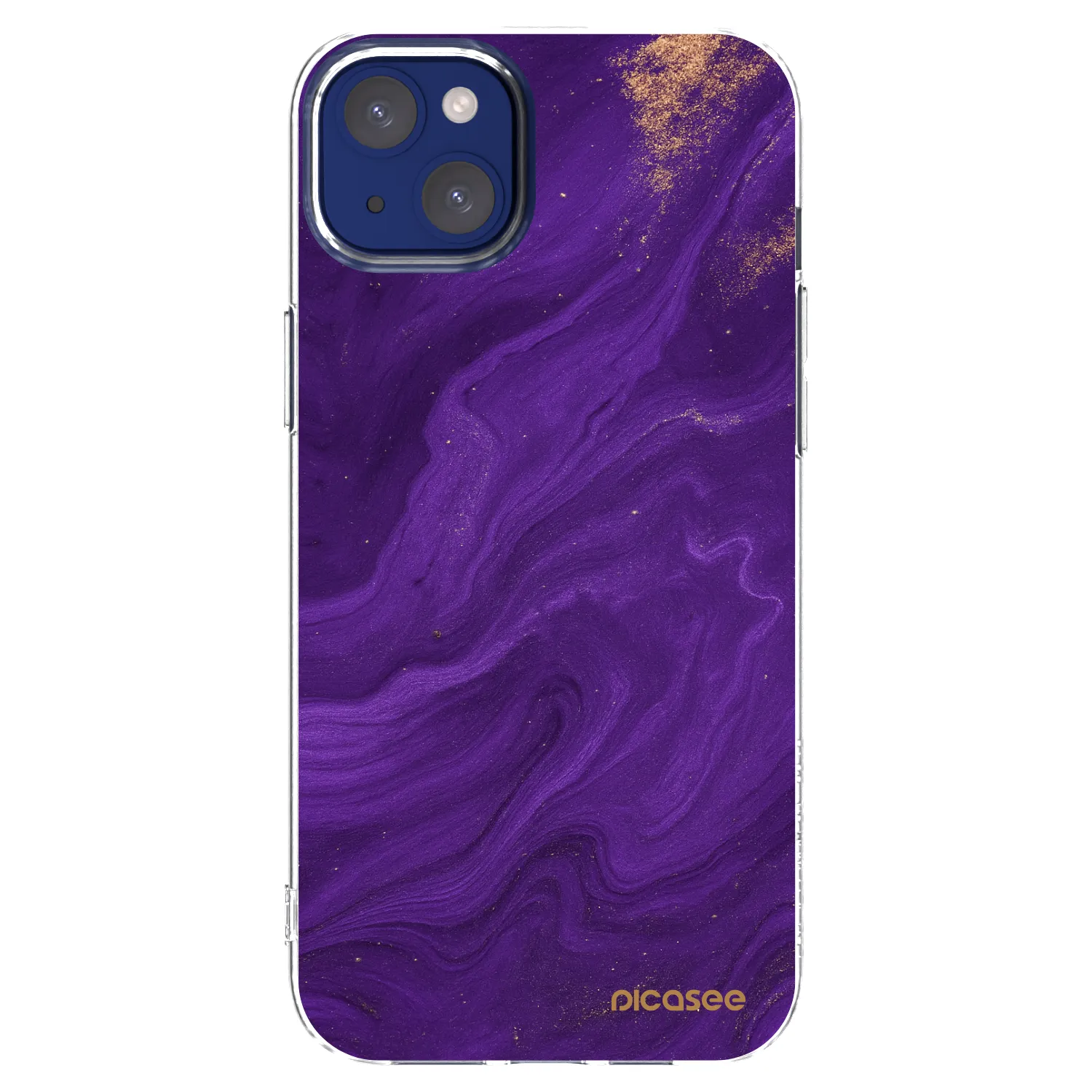 Picasee silikónový prehľadný obal pre Apple iPhone 14 Plus - Purple