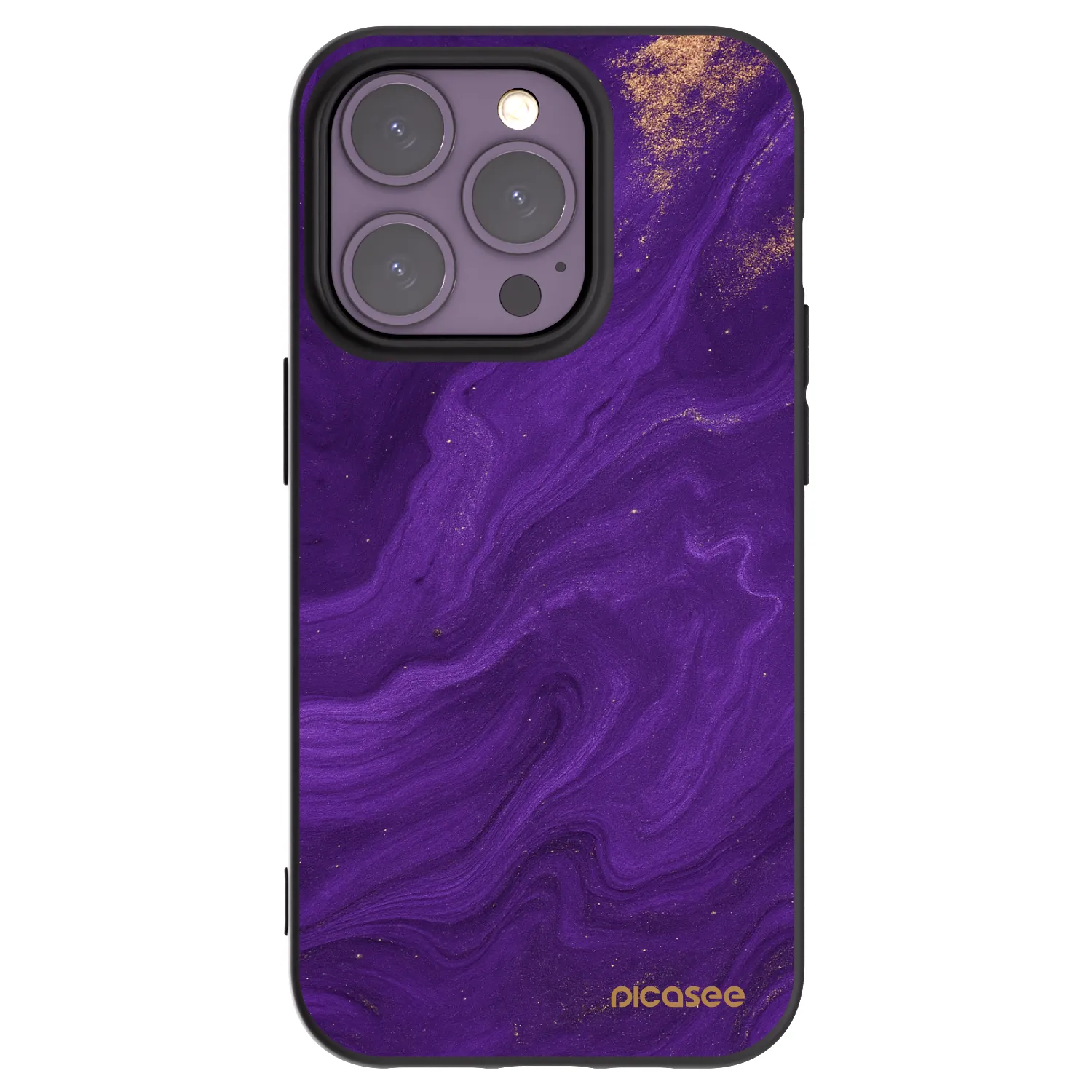Picasee silikónový čierny obal pre Apple iPhone 14 Pro - Purple