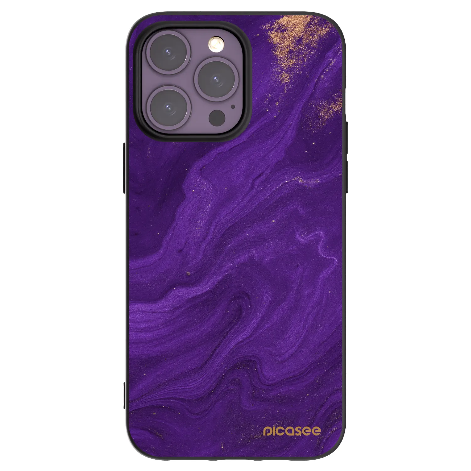 Picasee silikónový čierny obal pre Apple iPhone 14 Pro Max - Purple