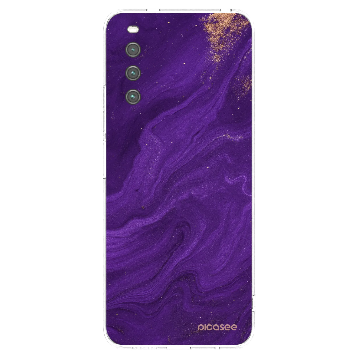 Picasee silikónový prehľadný obal pre Sony Xperia 10 IV 5G - Purple