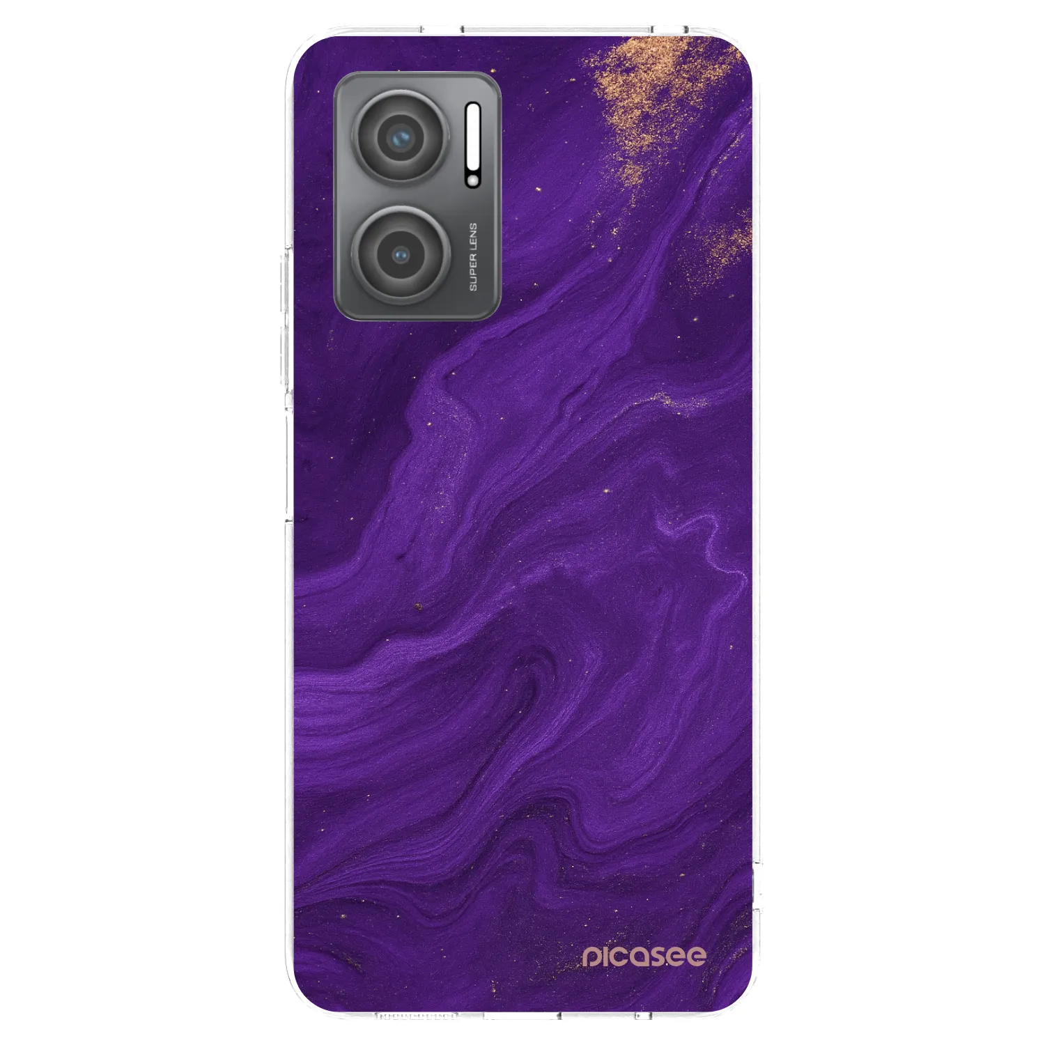 Picasee silikónový prehľadný obal pre Xiaomi Redmi 10 5G - Purple