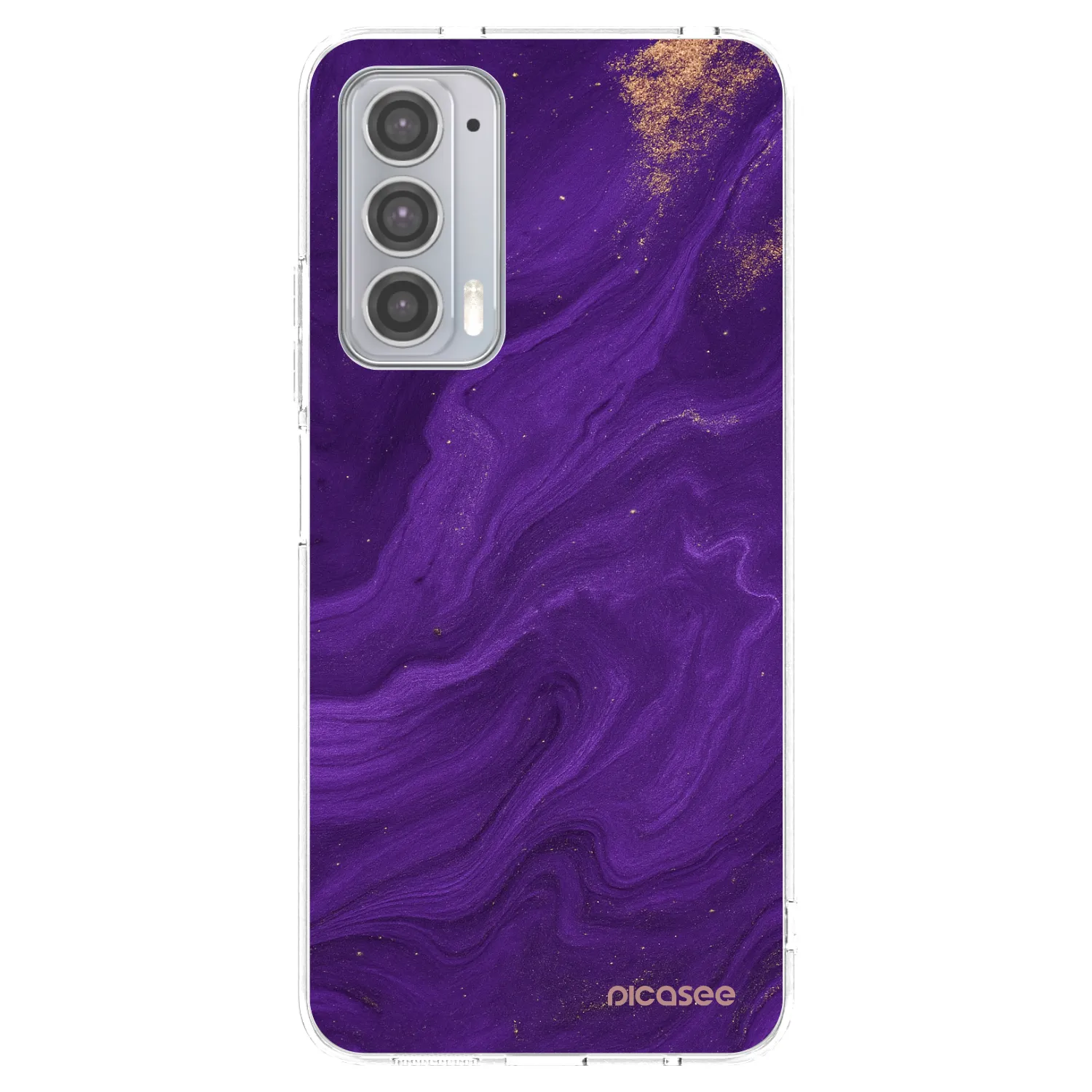 Picasee silikónový prehľadný obal pre Motorola Edge 20 - Purple