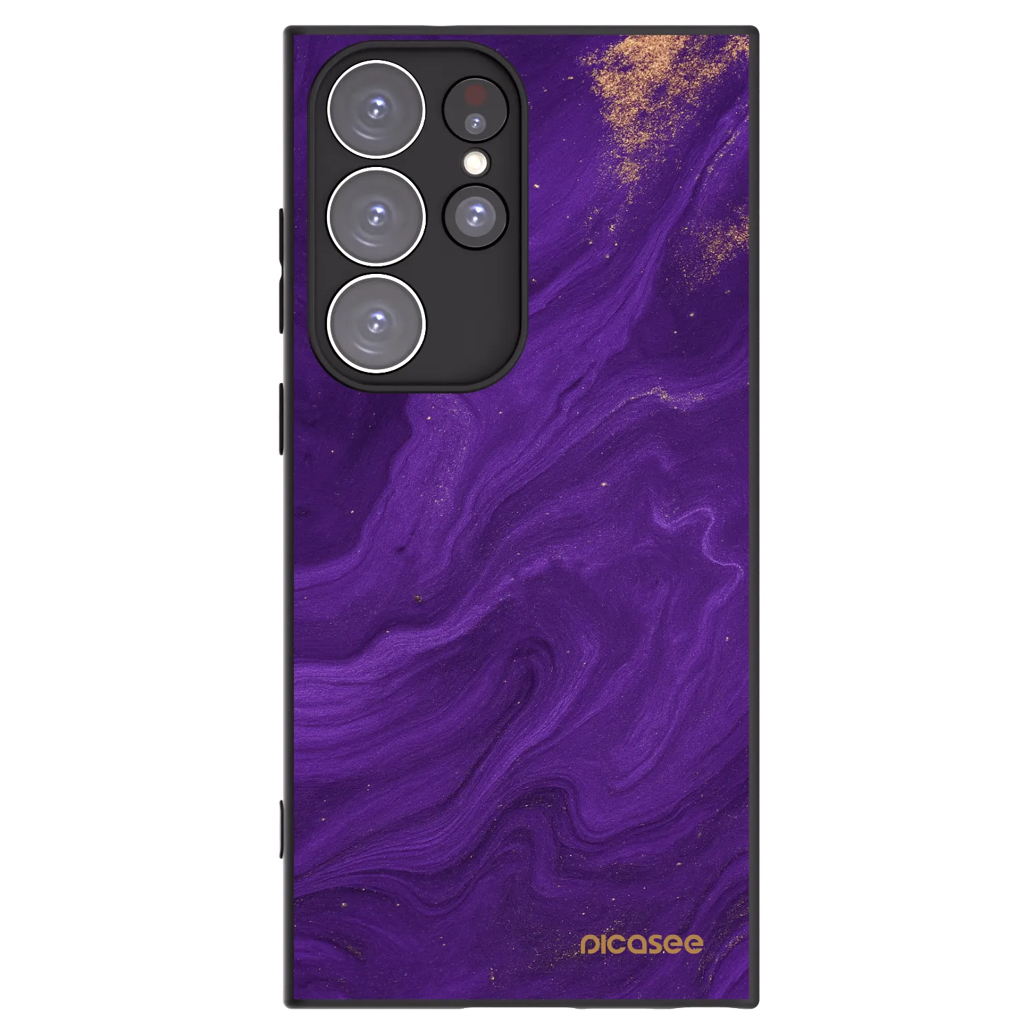 Picasee silikónový čierny obal pre Samsung Galaxy S23 Ultra 5G - Purple