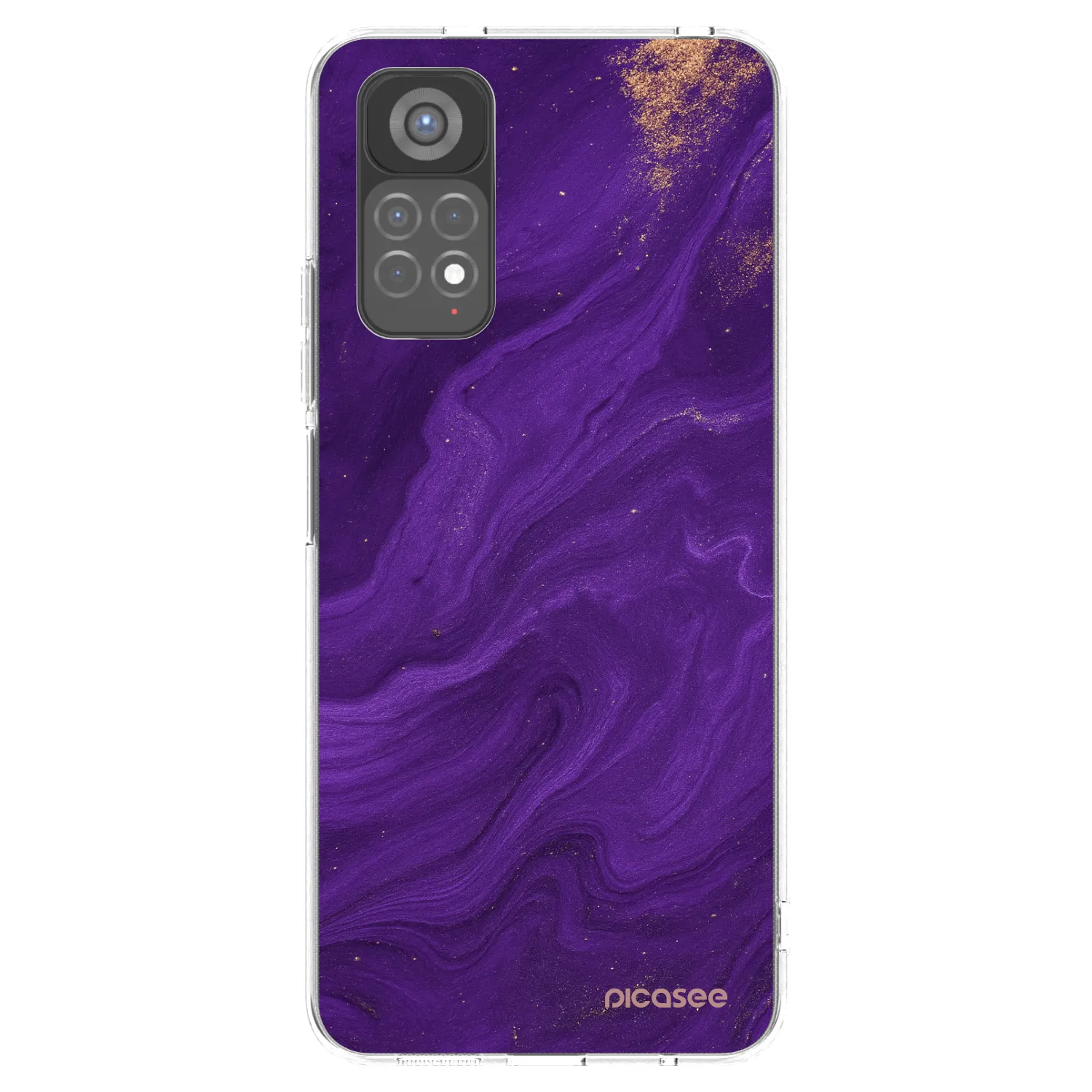 Picasee silikónový prehľadný obal pre Xiaomi Redmi Note 11S 5G - Purple