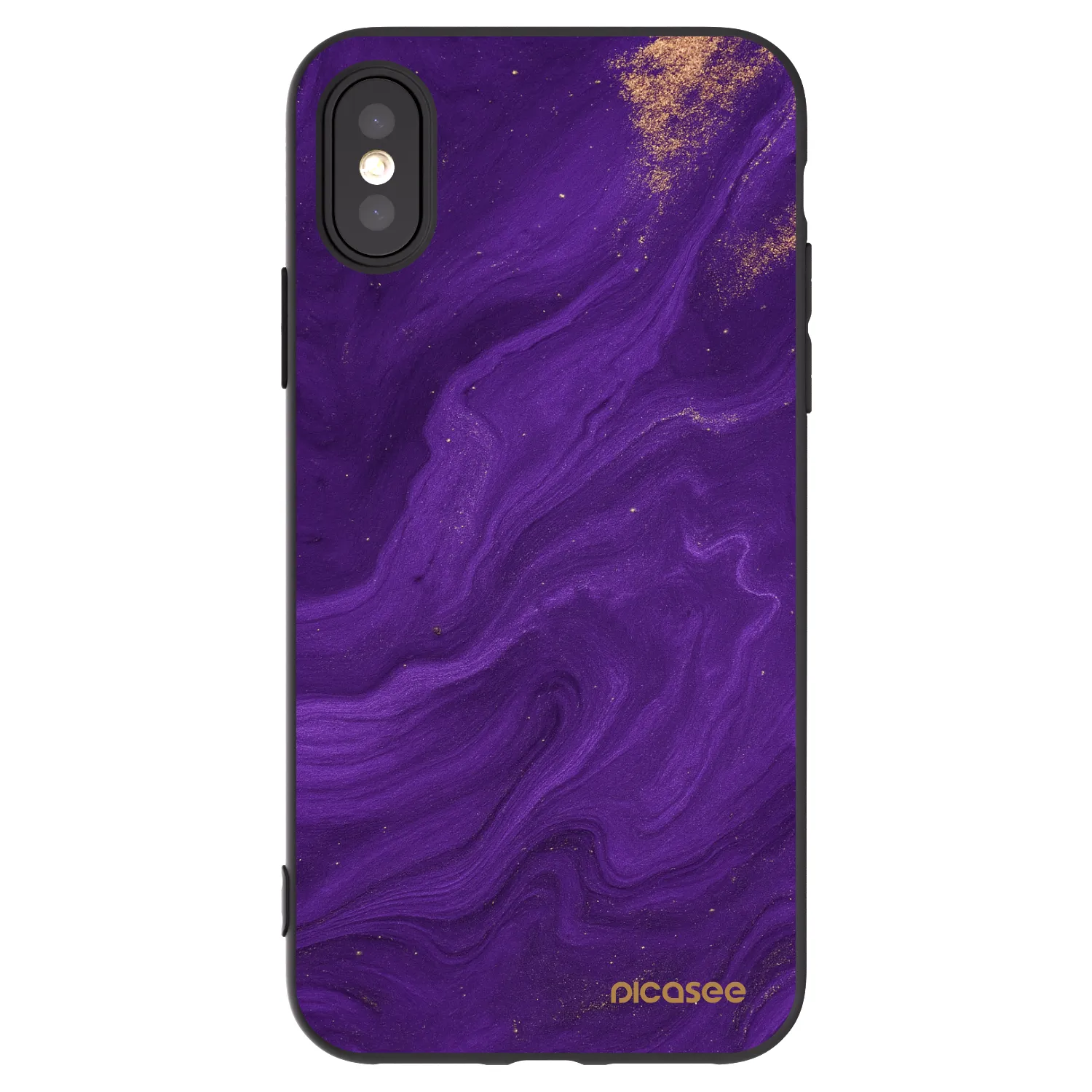 Picasee silikónový čierny obal pre Apple iPhone X/XS - Purple