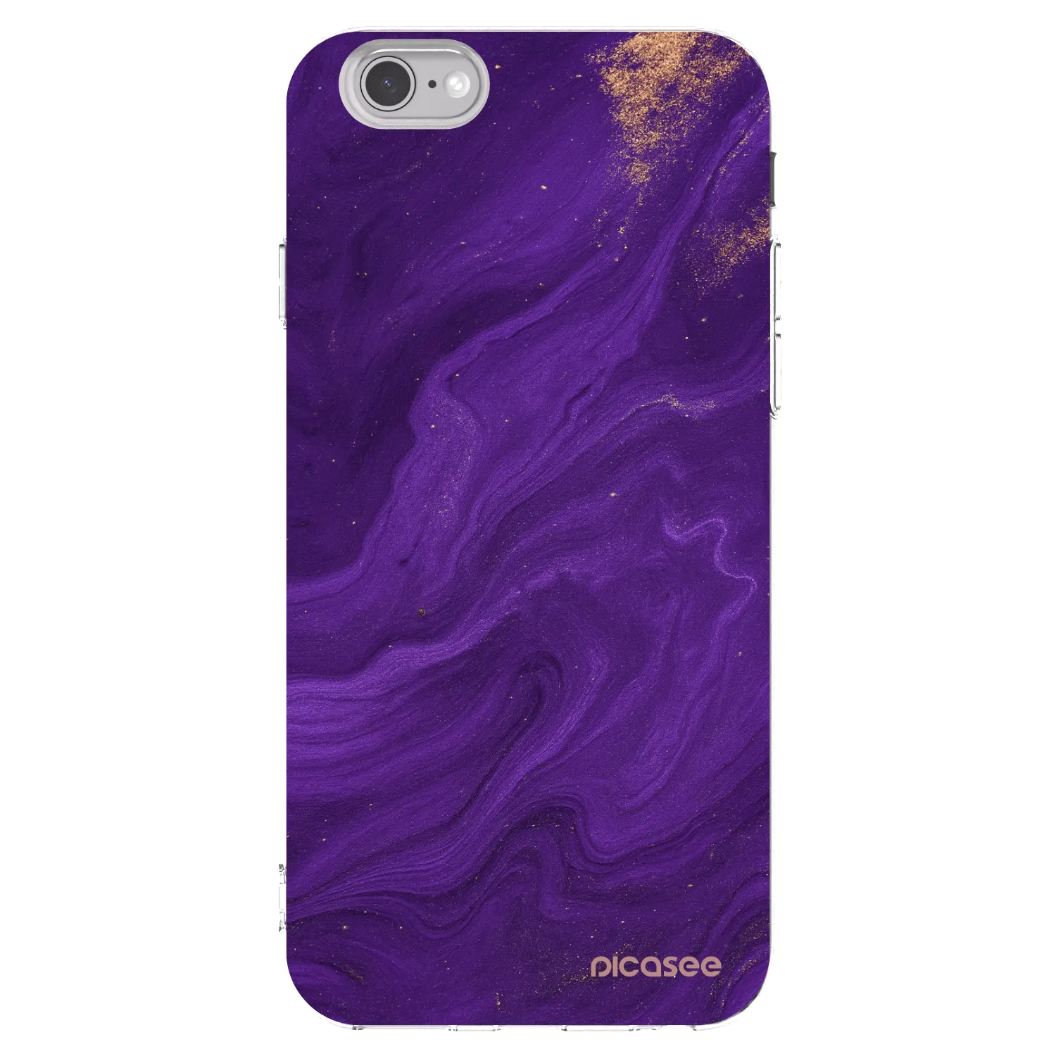 Picasee silikónový prehľadný obal pre Apple iPhone 6/6S - Purple