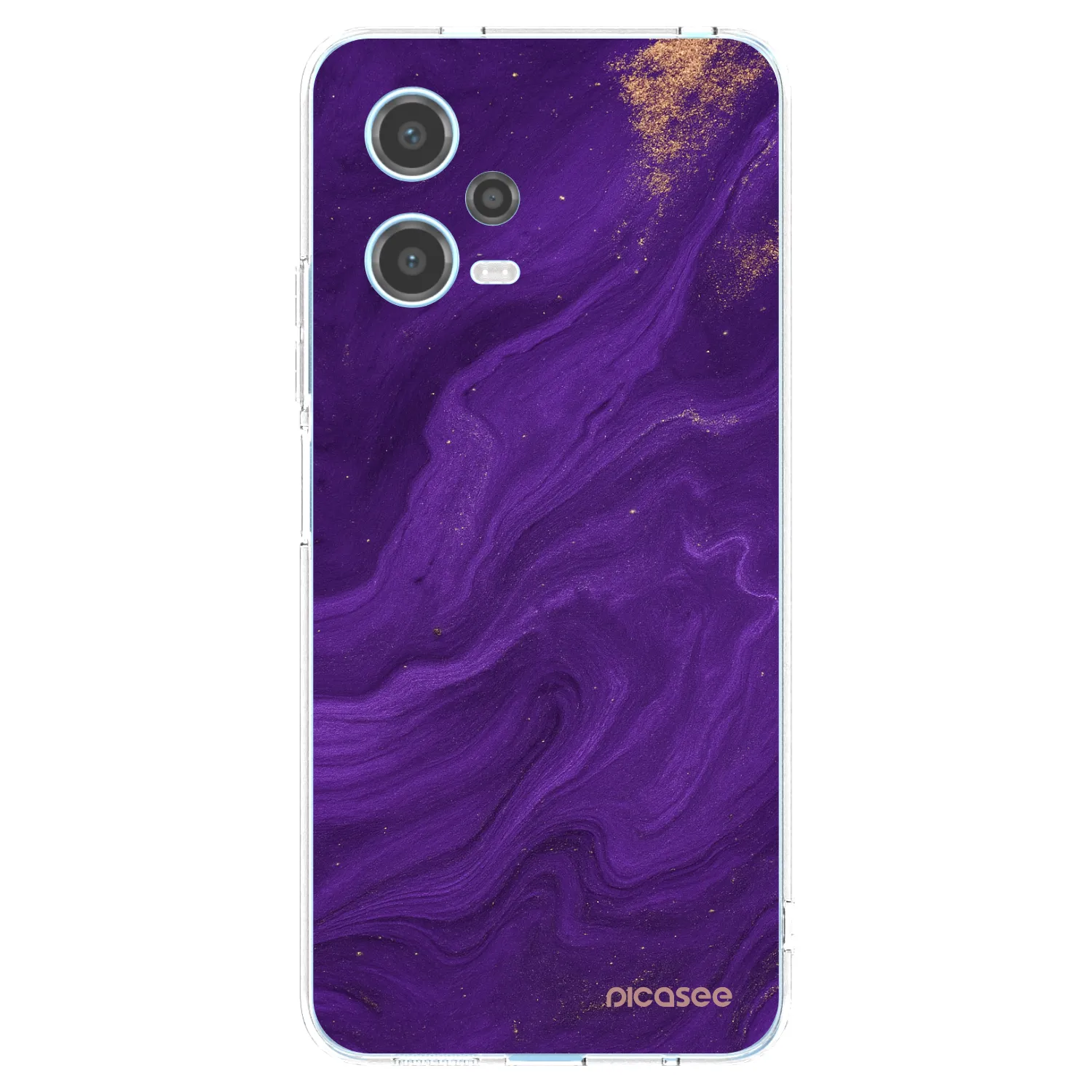Picasee silikónový prehľadný obal pre Xiaomi Redmi Note 12 5G - Purple