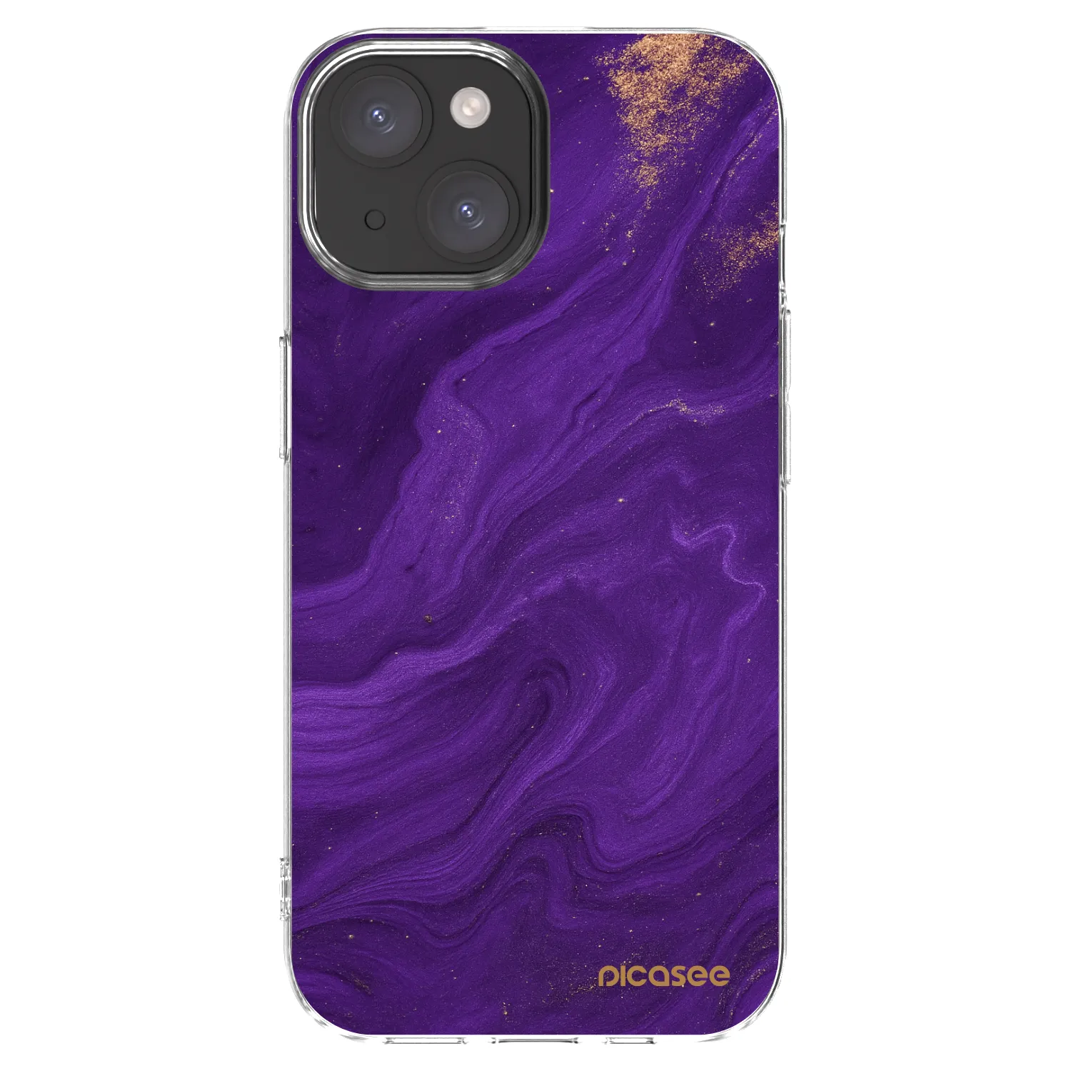 Picasee silikónový prehľadný obal pre Apple iPhone 15 - Purple