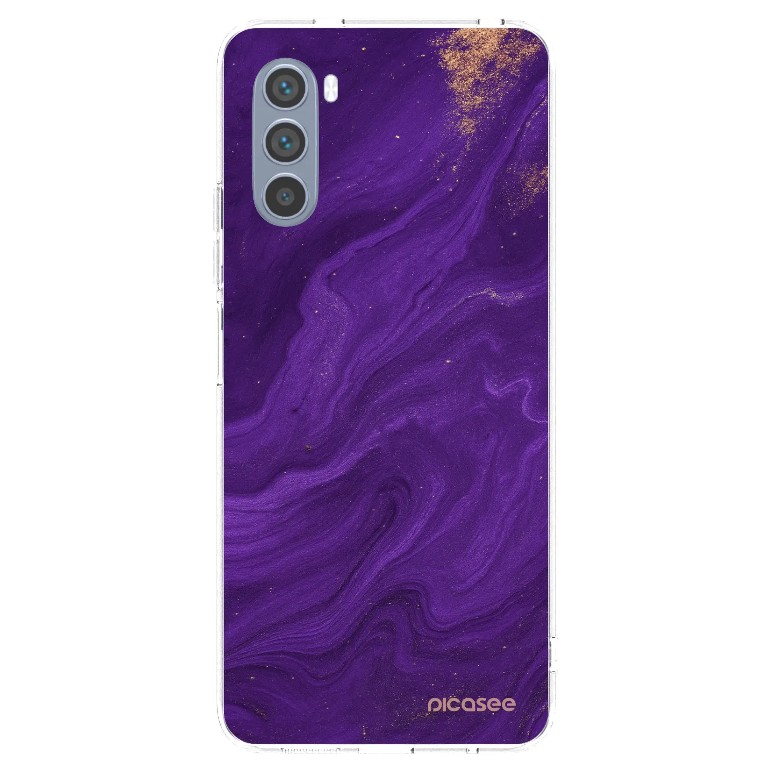 Picasee silikónový prehľadný obal pre Motorola Moto G62 - Purple