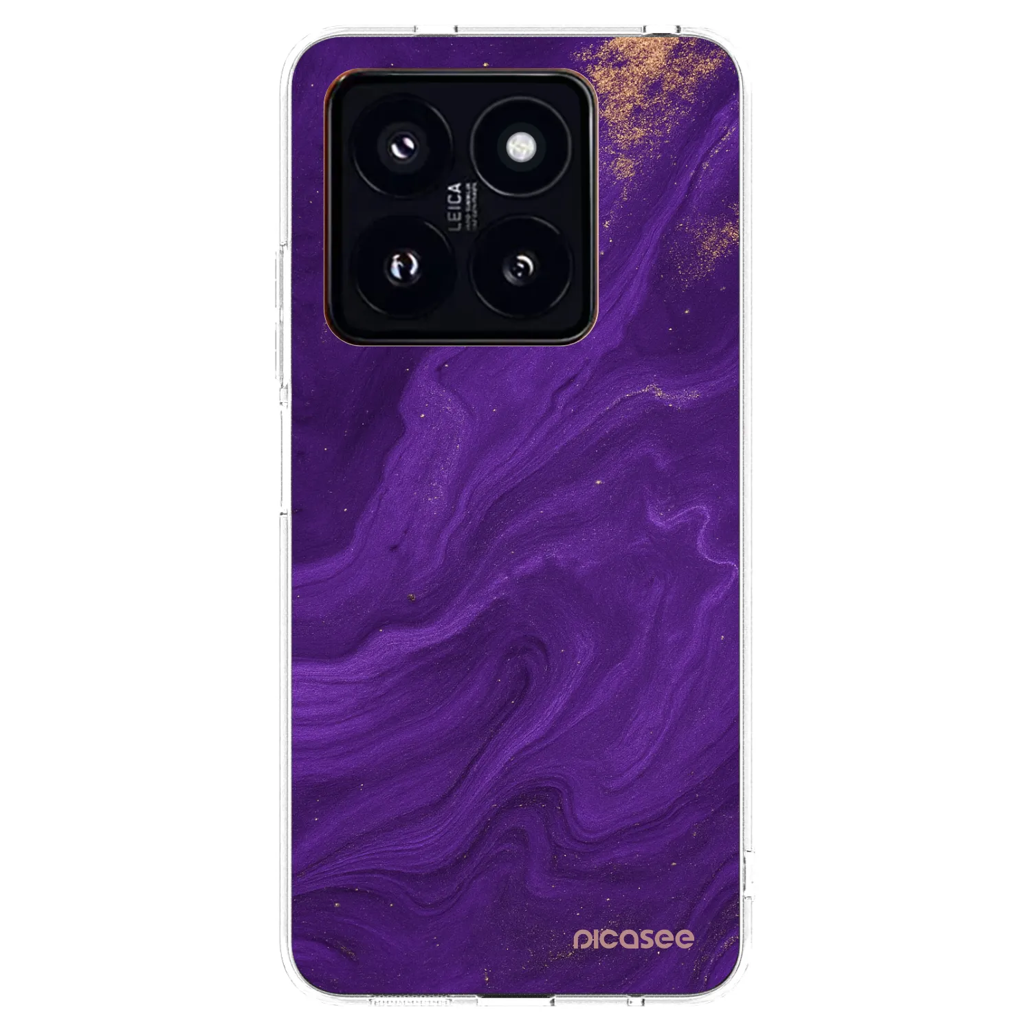 Picasee silikónový prehľadný obal pre Xiaomi 14 Pro - Purple