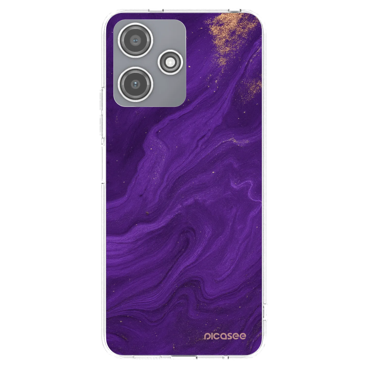 Picasee silikónový prehľadný obal pre Xiaomi Redmi 12 5G - Purple