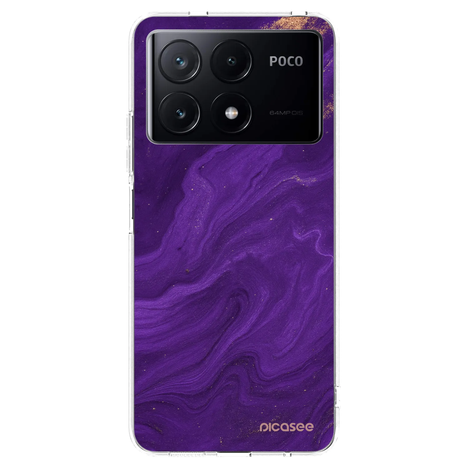 Picasee silikónový prehľadný obal pre Xiaomi Poco X6 Pro - Purple