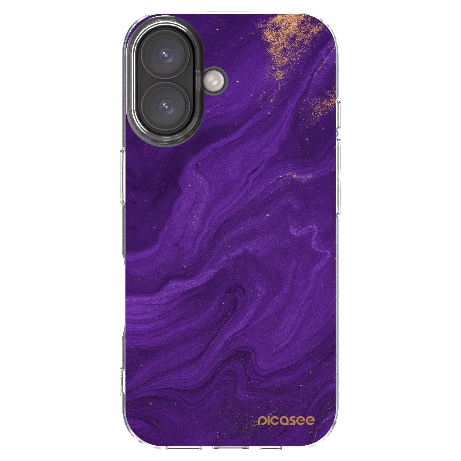 Picasee silikónový prehľadný obal pre Apple iPhone 16 - Purple